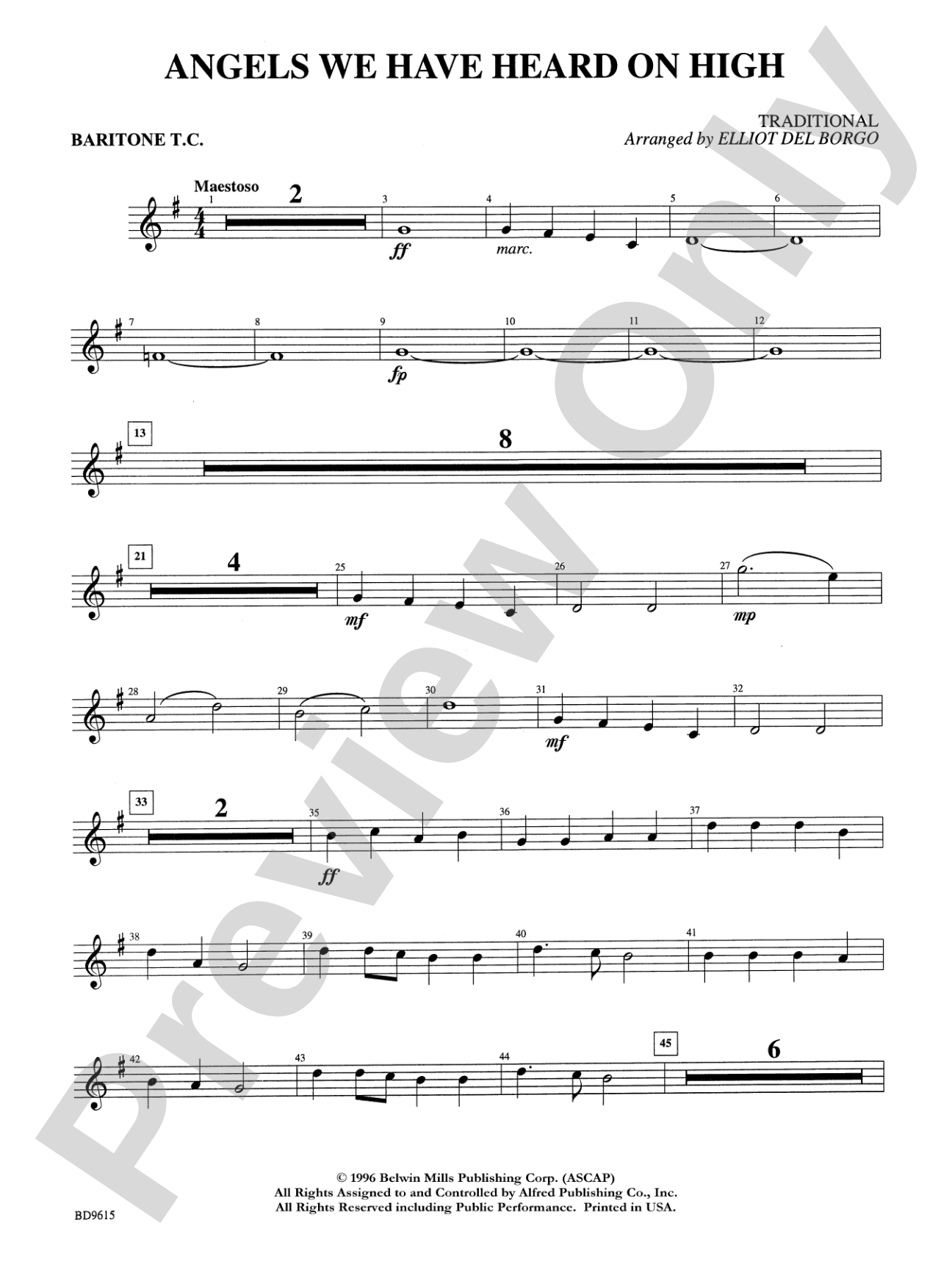 Angels We Have Heard on High: Baritone T.C.