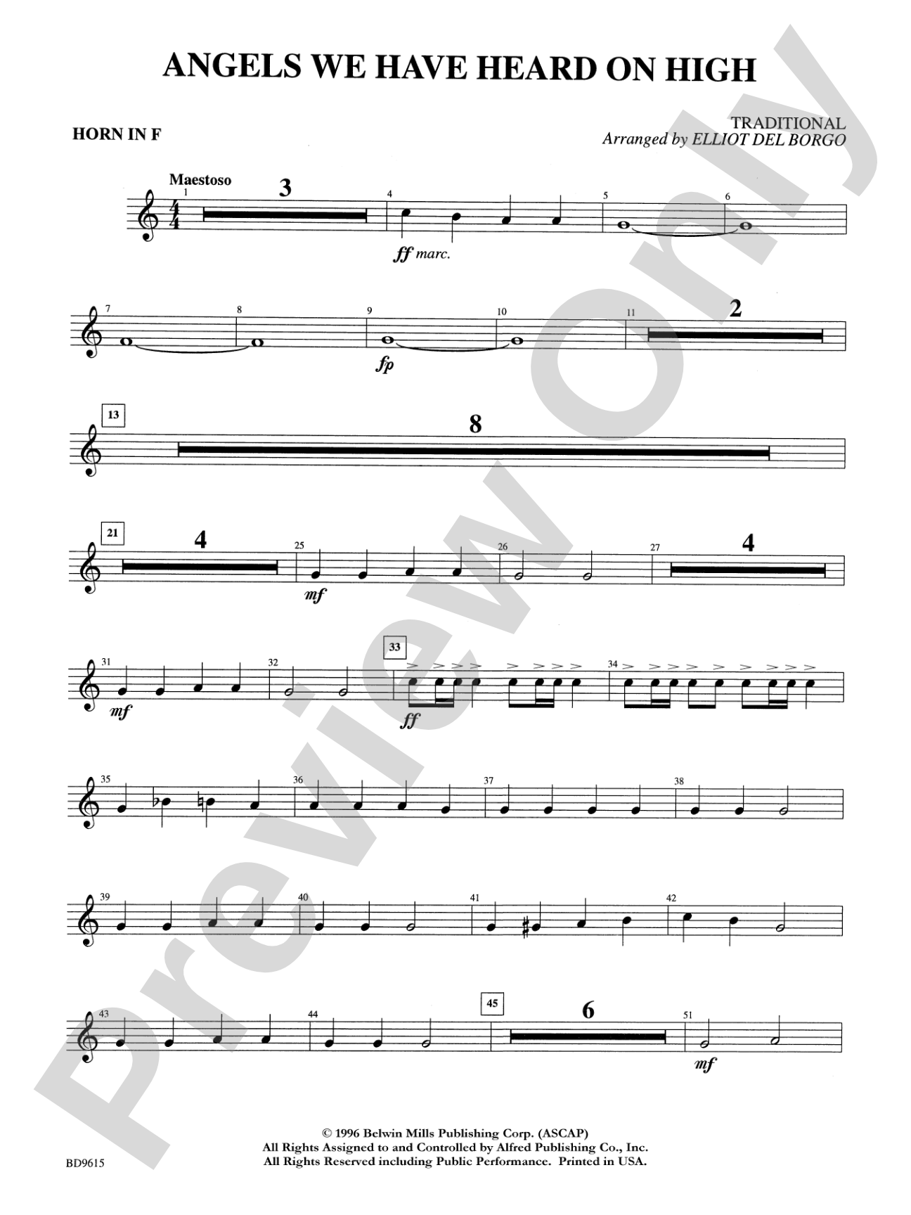 Angels We Have Heard on High: 1st F Horn