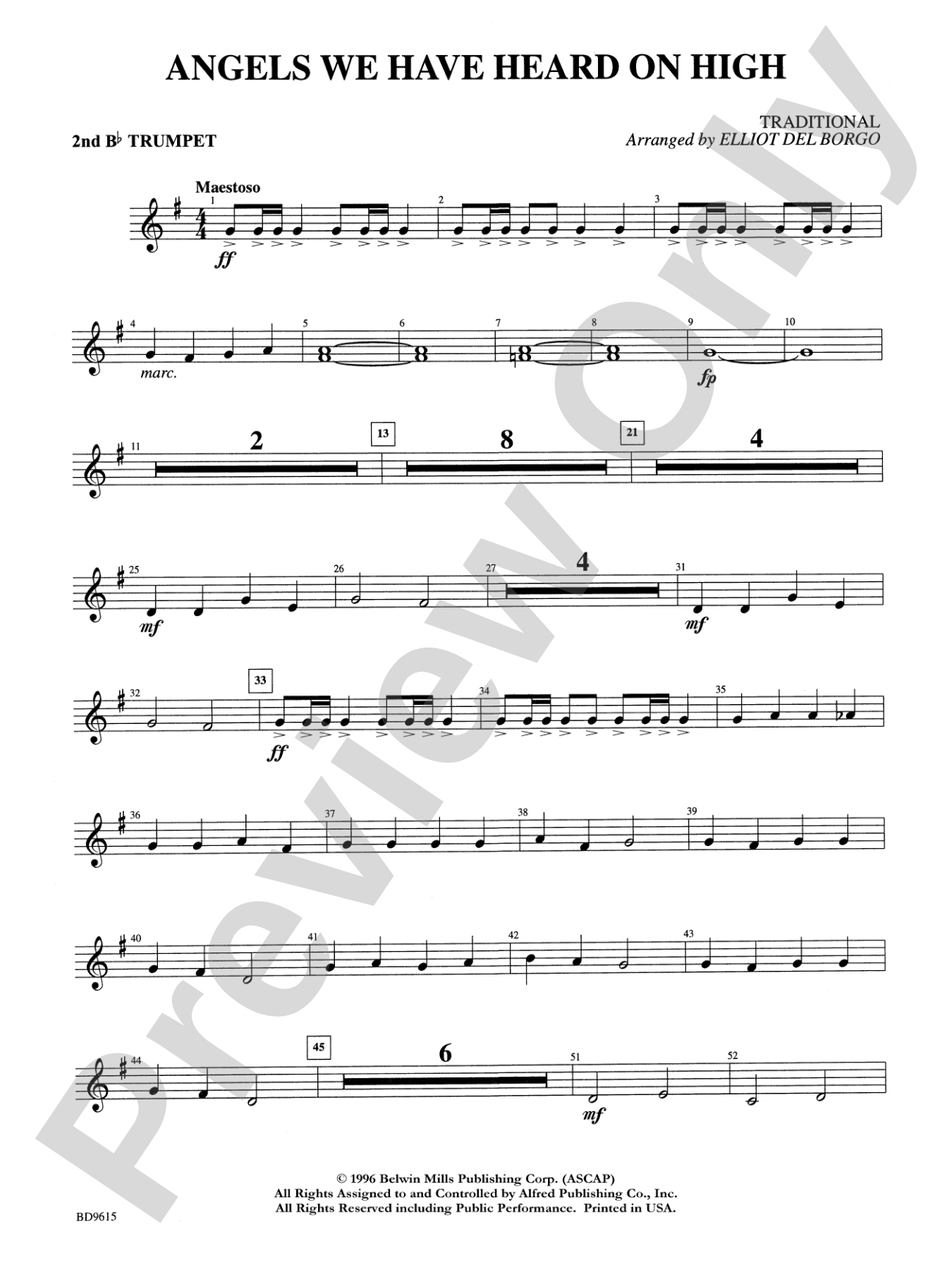 Angels We Have Heard on High: 2nd B-flat Trumpet