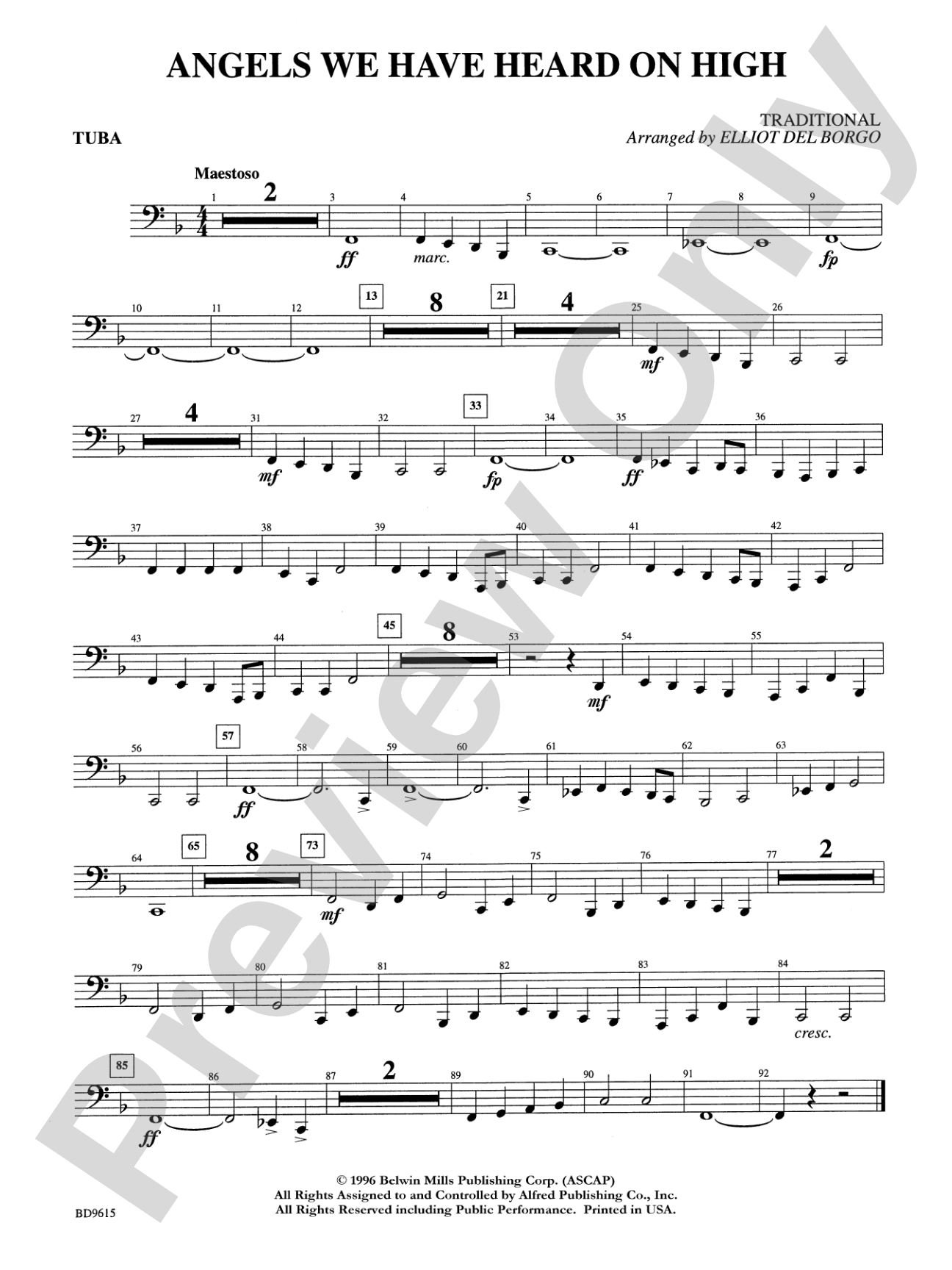 Angels We Have Heard on High: Tuba