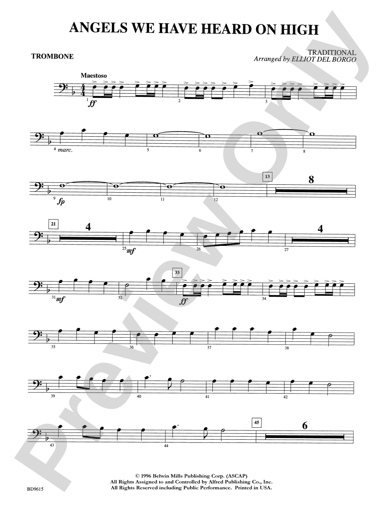 Angels We Have Heard on High: 1st Trombone