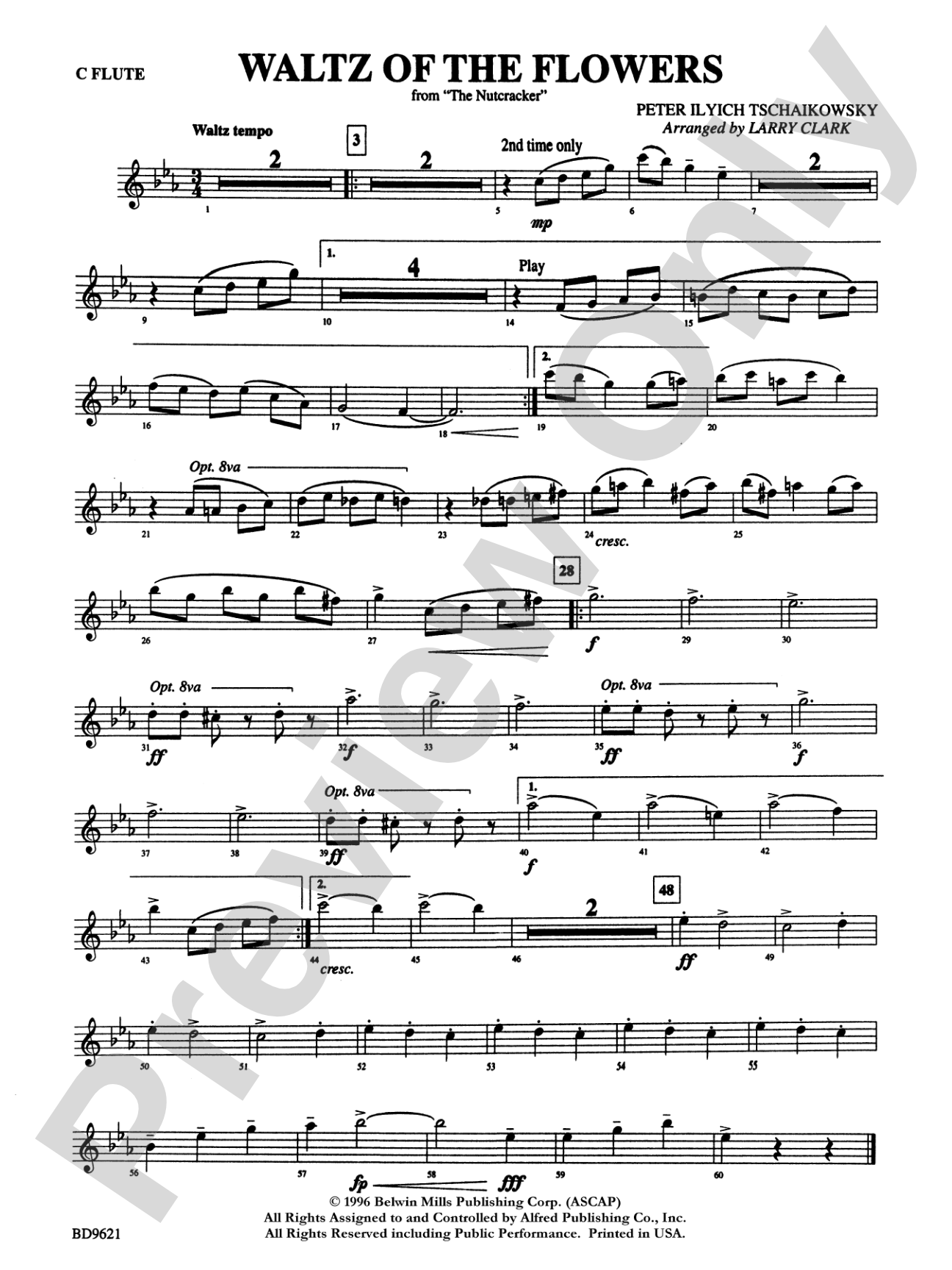 Waltz of the Flowers (from The Nutcracker Suite): Flute