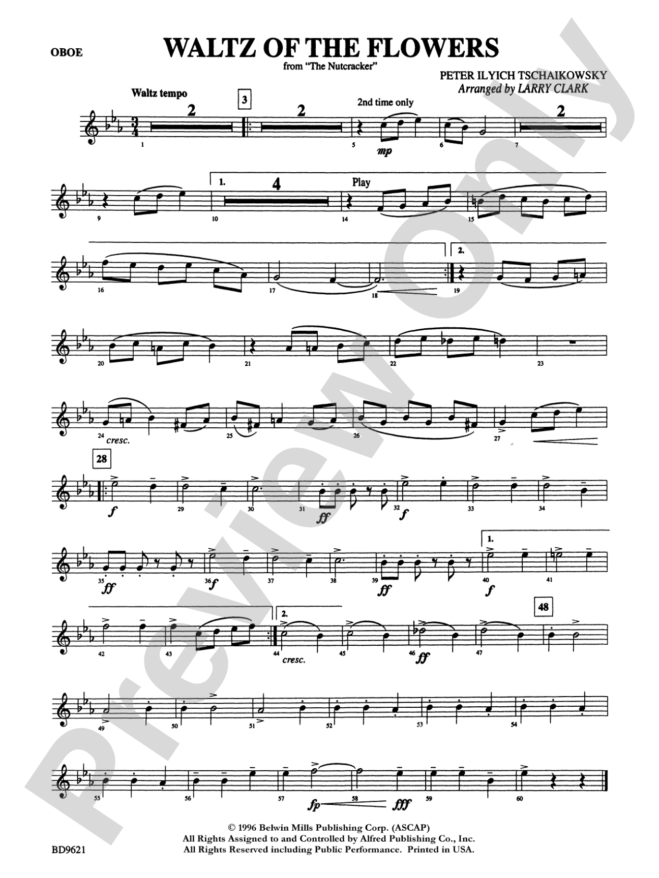 Waltz of the Flowers (from The Nutcracker Suite): Oboe