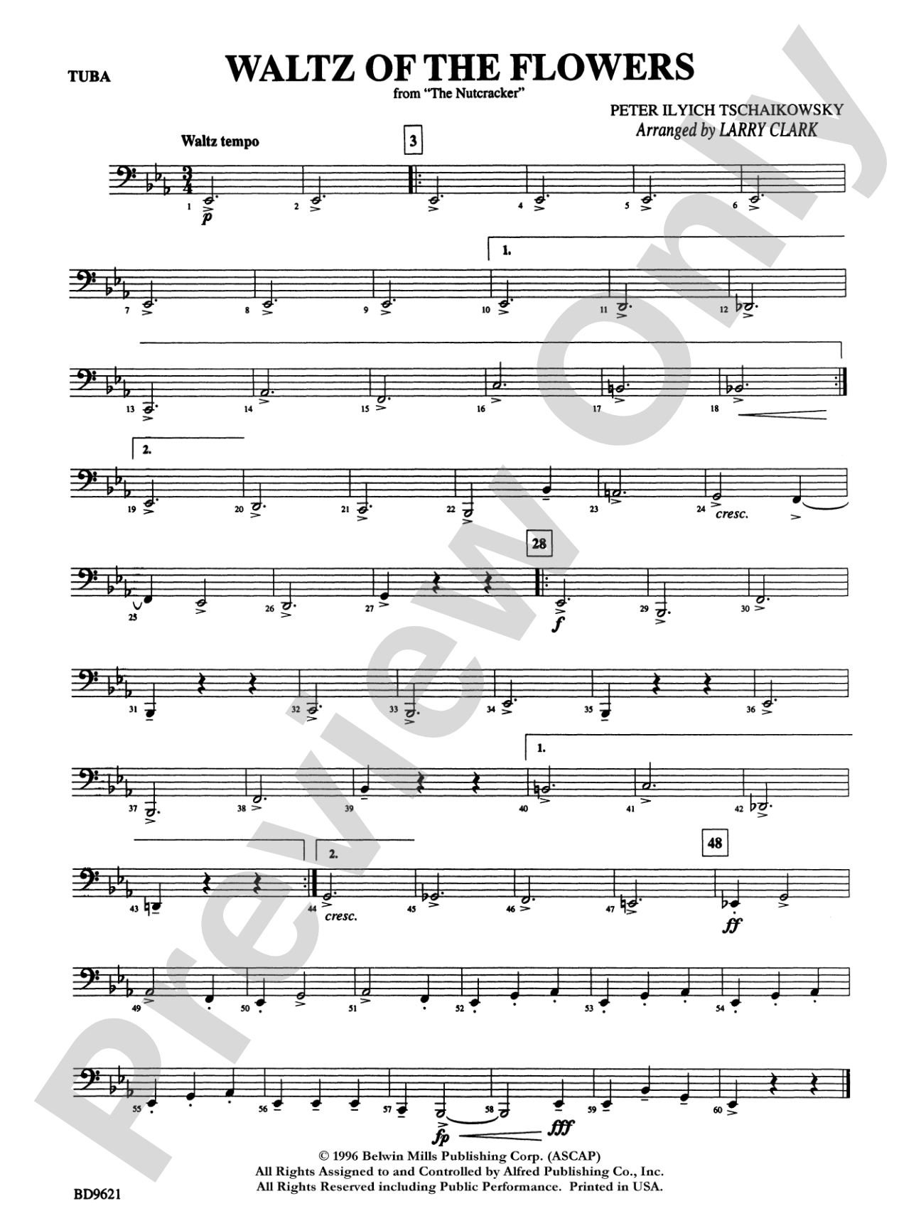 Waltz of the Flowers (from The Nutcracker Suite): Tuba