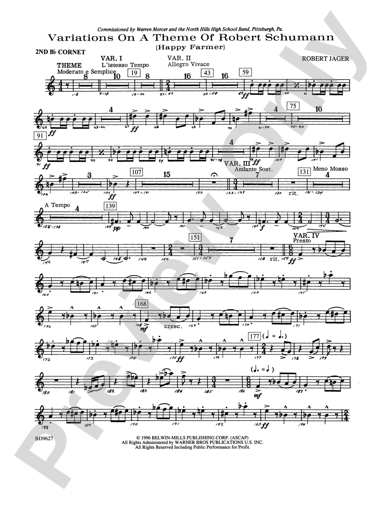 Variations on a Theme of Robert Schumann: 2nd B-flat Cornet