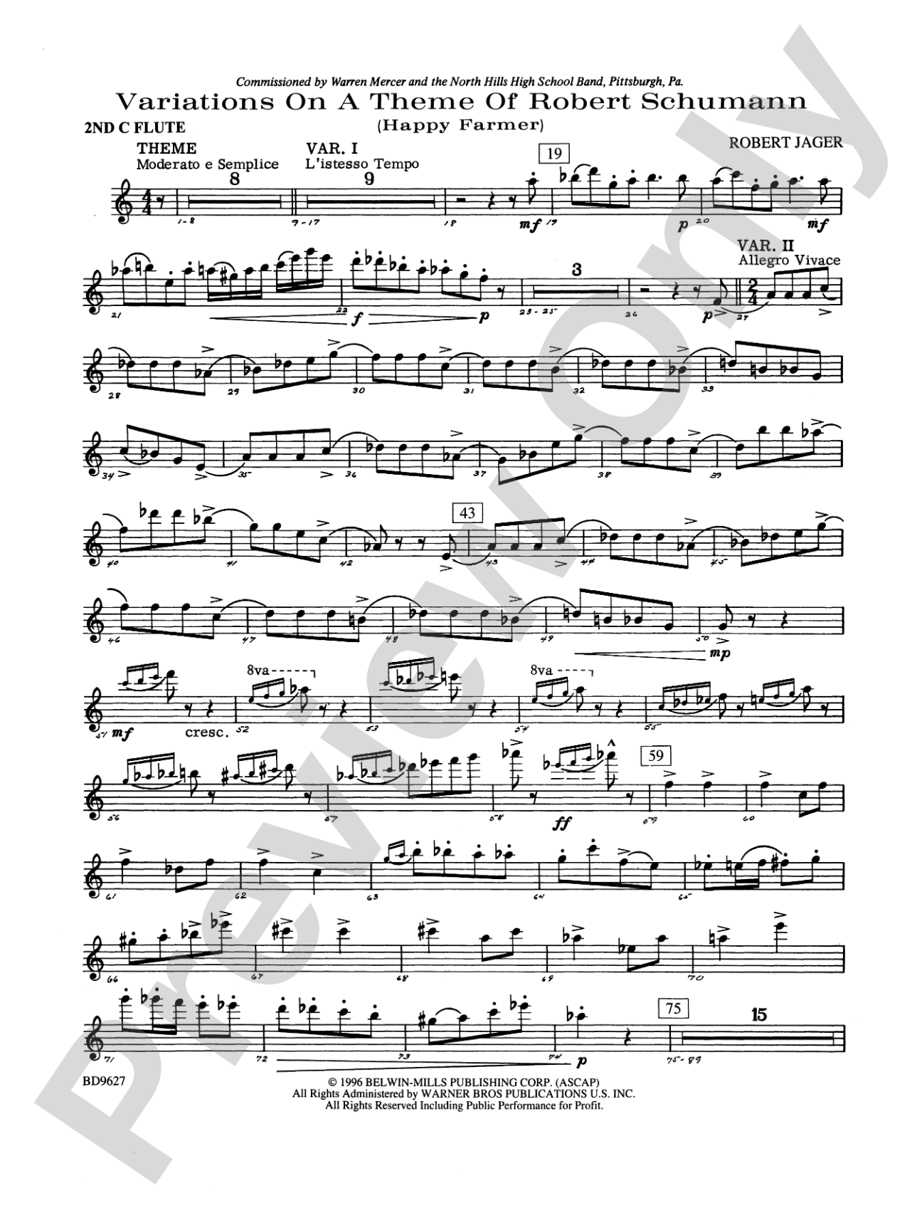 Variations on a Theme of Robert Schumann: 2nd Flute