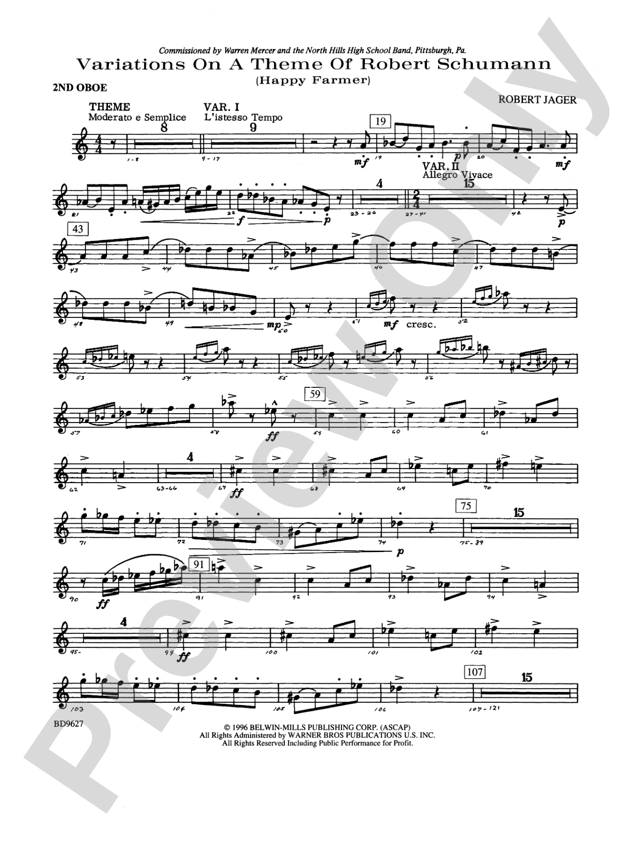 Variations on a Theme of Robert Schumann: 2nd Oboe