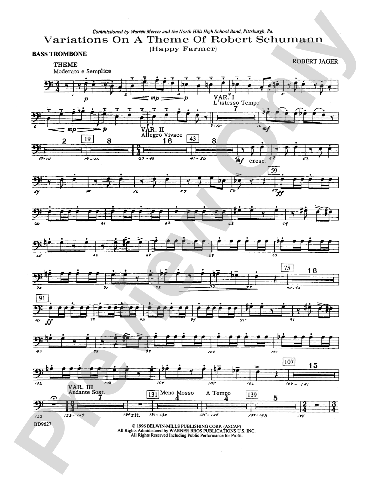 Variations on a Theme of Robert Schumann: 4th Trombone