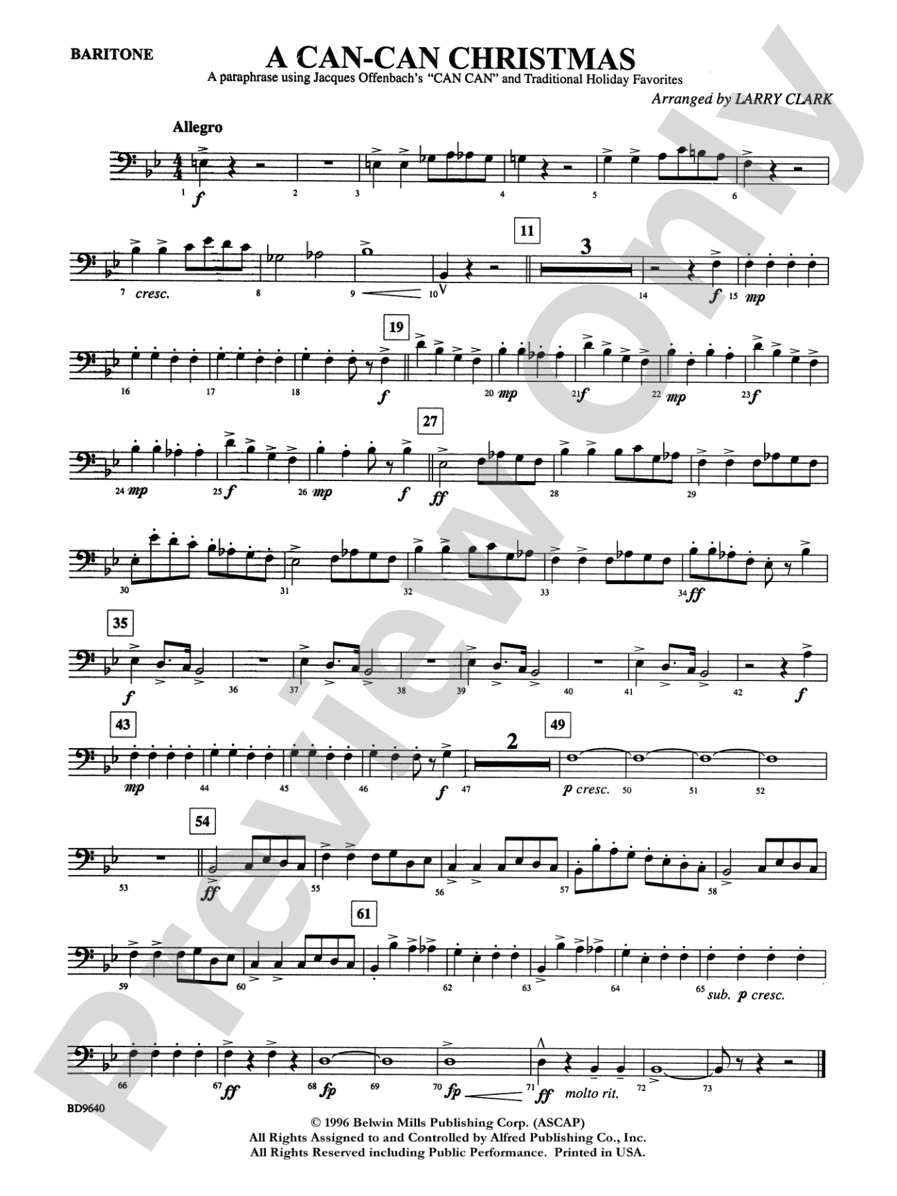 A "Can Can" Christmas: Baritone B.C.