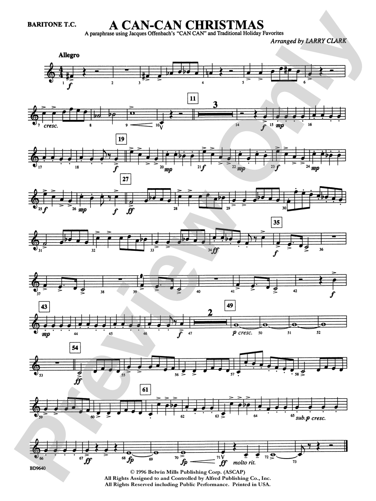A "Can Can" Christmas: Baritone T.C.