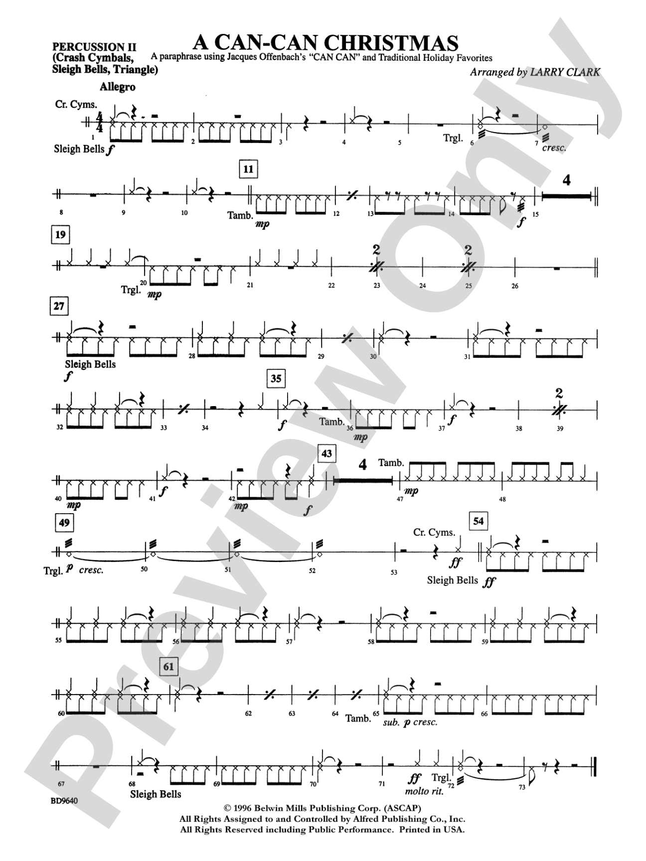 A "Can Can" Christmas: 2nd Percussion