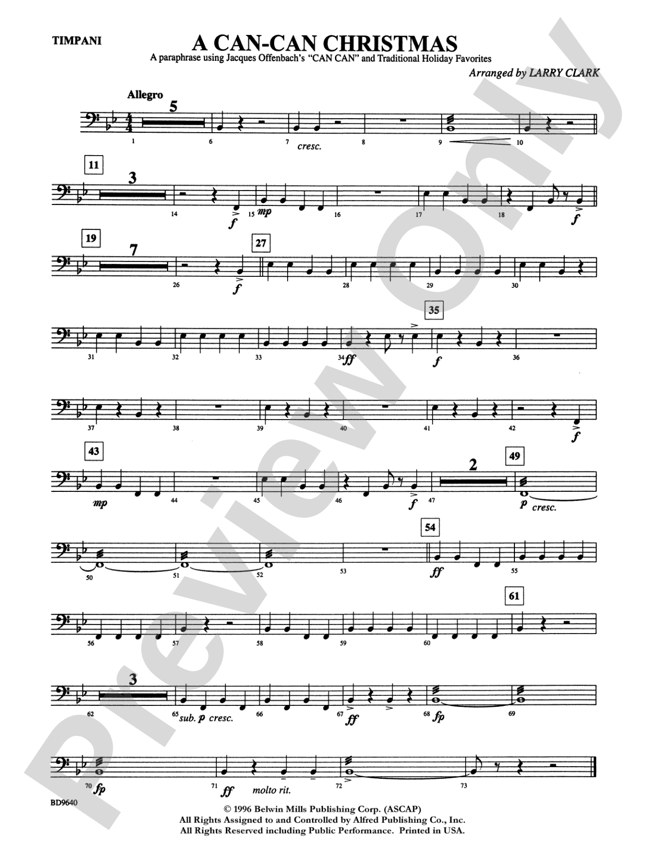 A "Can Can" Christmas: Timpani