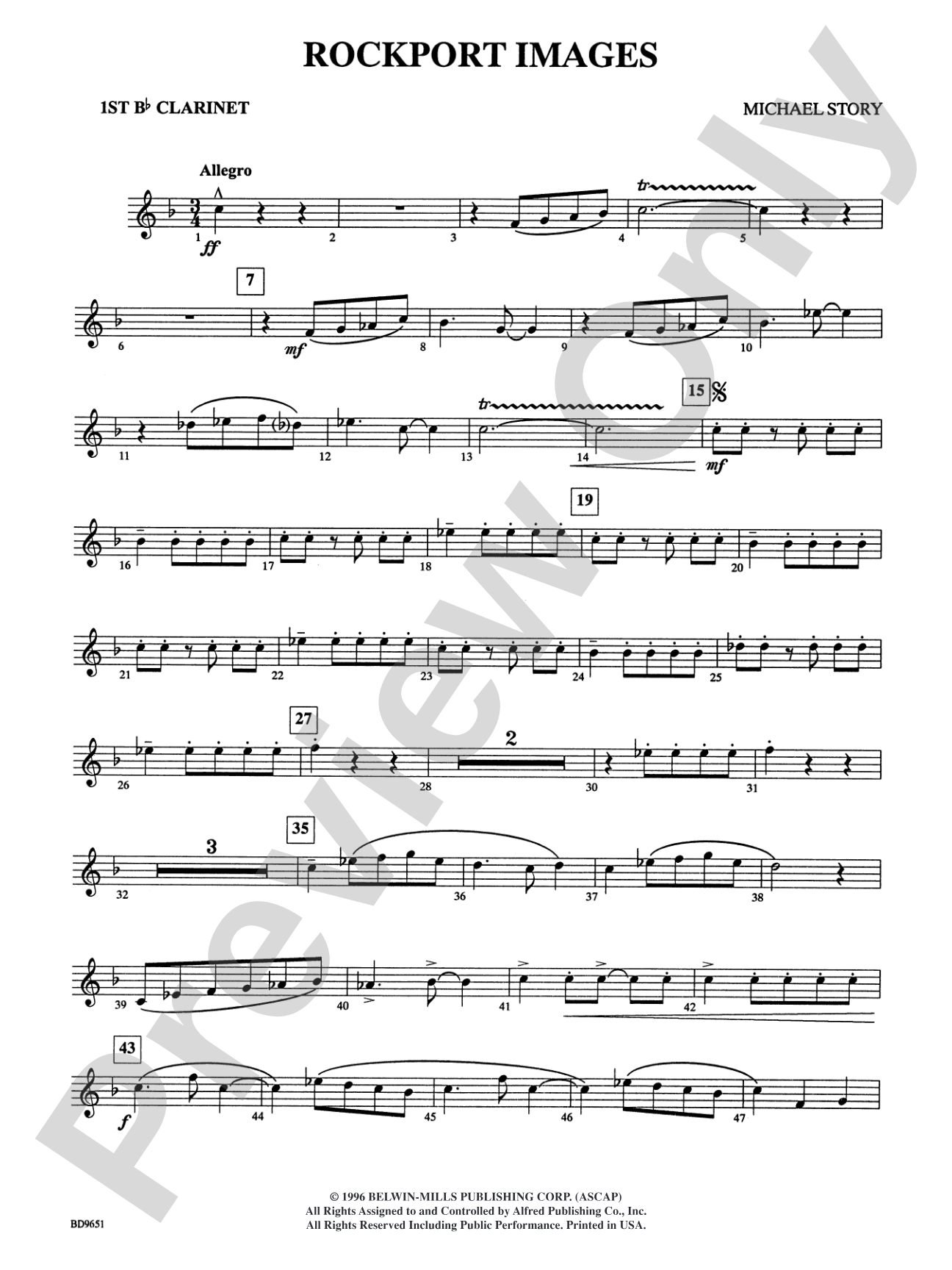Rockport Images: 1st B-flat Clarinet