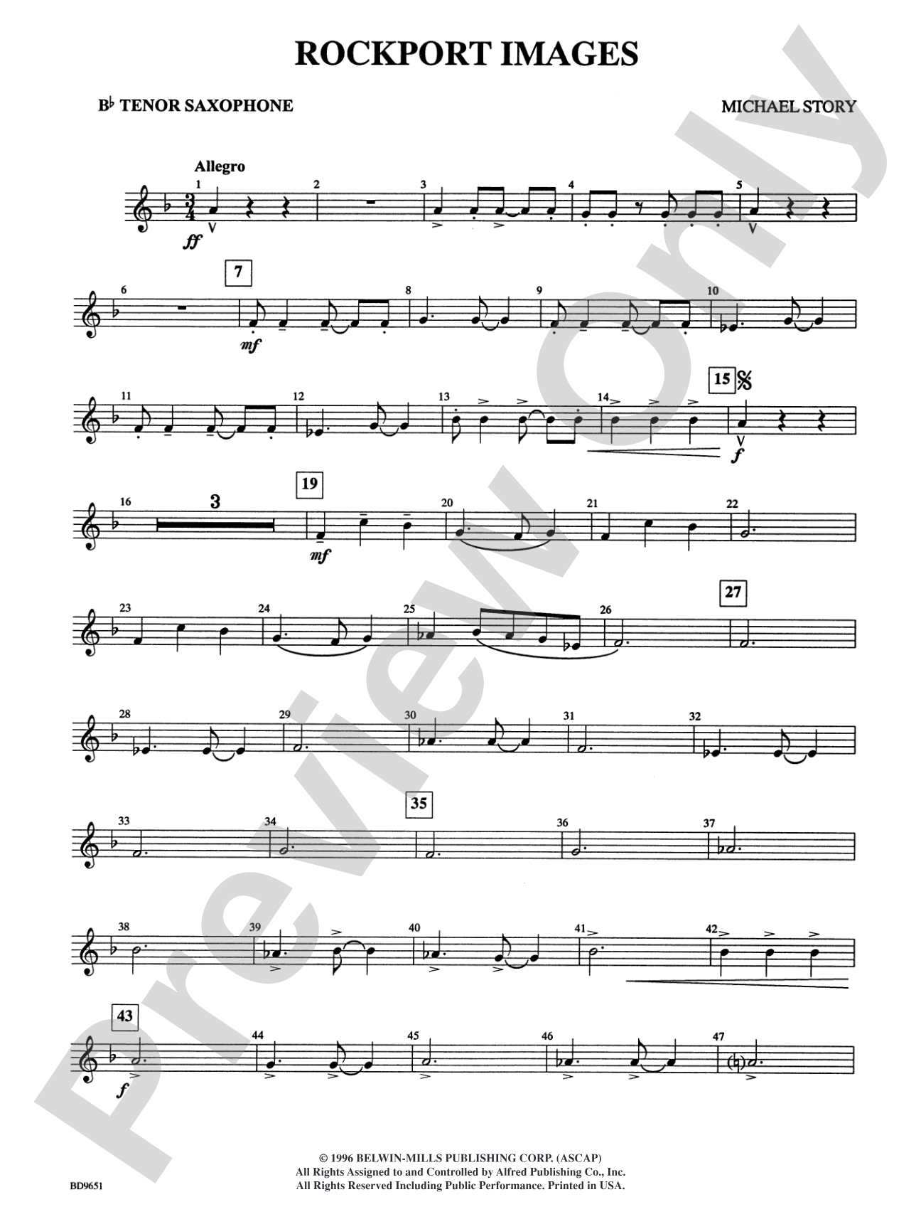 Rockport Images: B-flat Tenor Saxophone