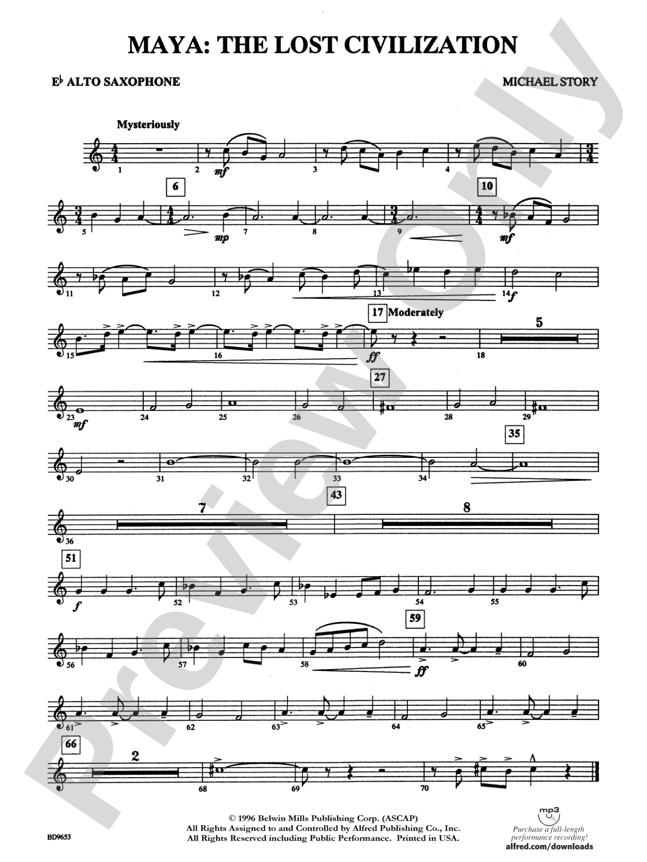 Maya: The Lost Civilization: E-flat Alto Saxophone