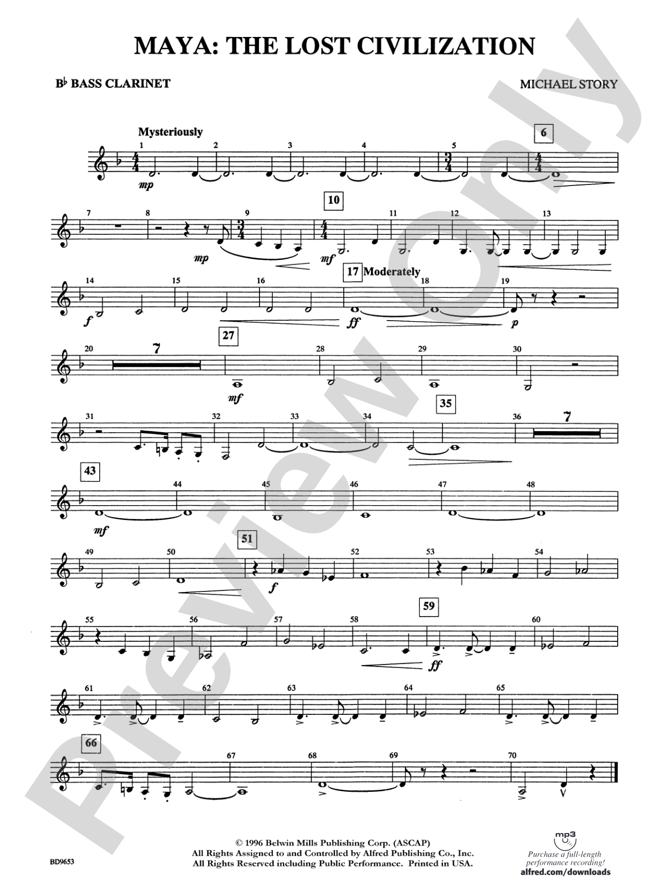 Maya: The Lost Civilization: B-flat Bass Clarinet