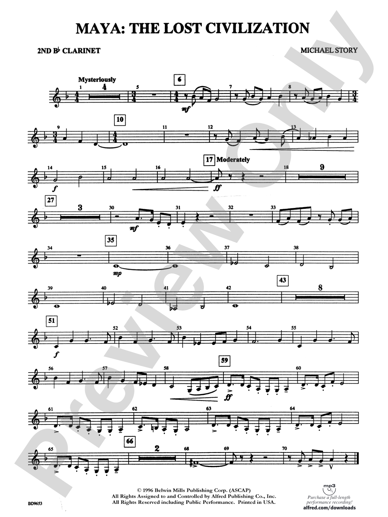 Maya: The Lost Civilization: 2nd B-flat Clarinet