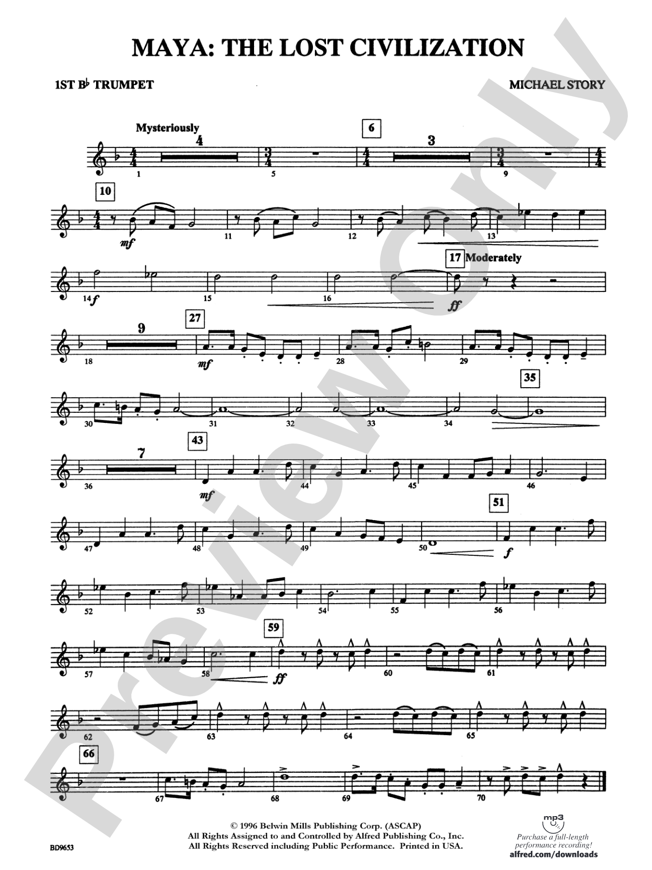 Maya: The Lost Civilization: 1st B-flat Trumpet