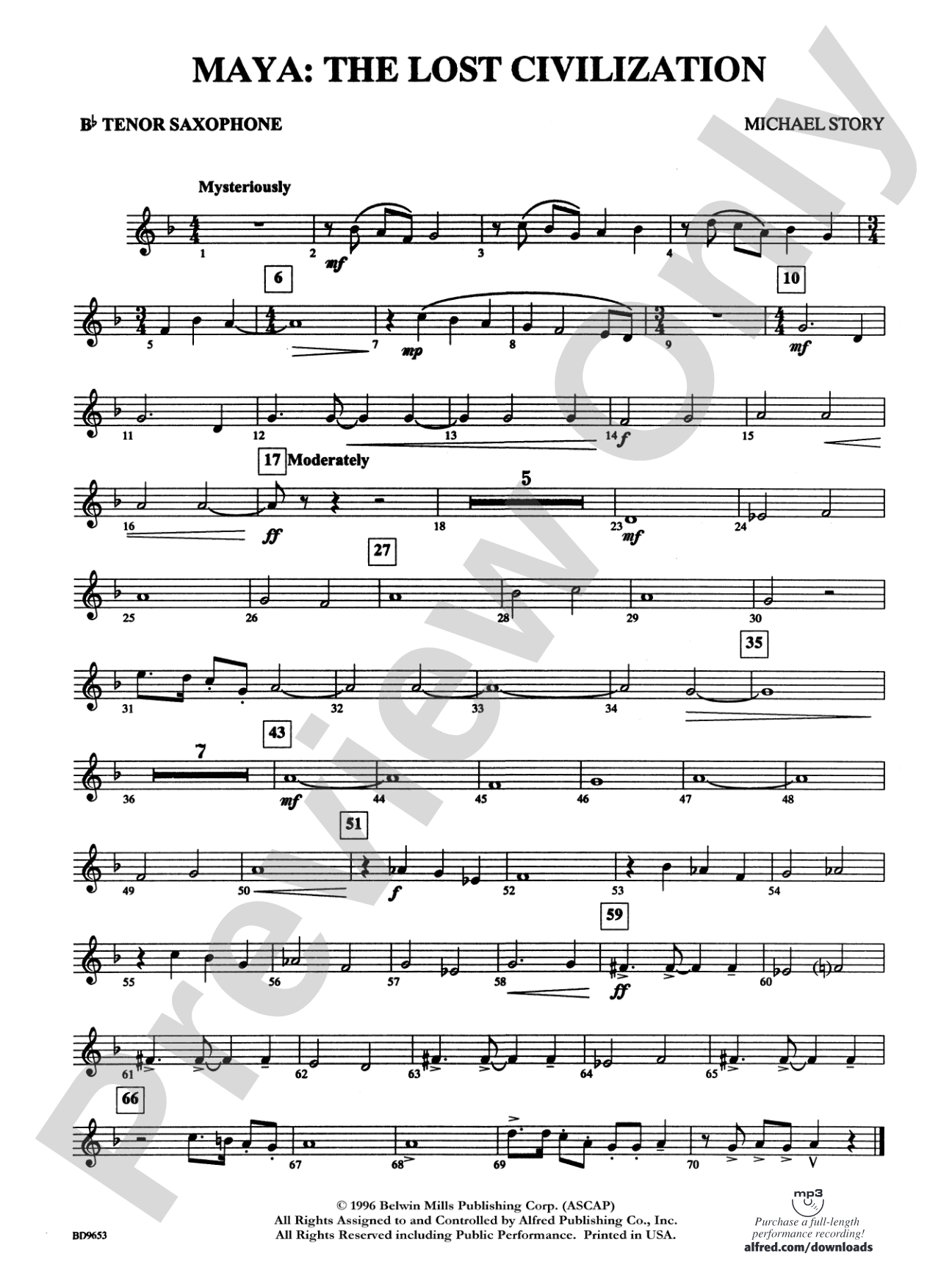 Maya: The Lost Civilization: B-flat Tenor Saxophone