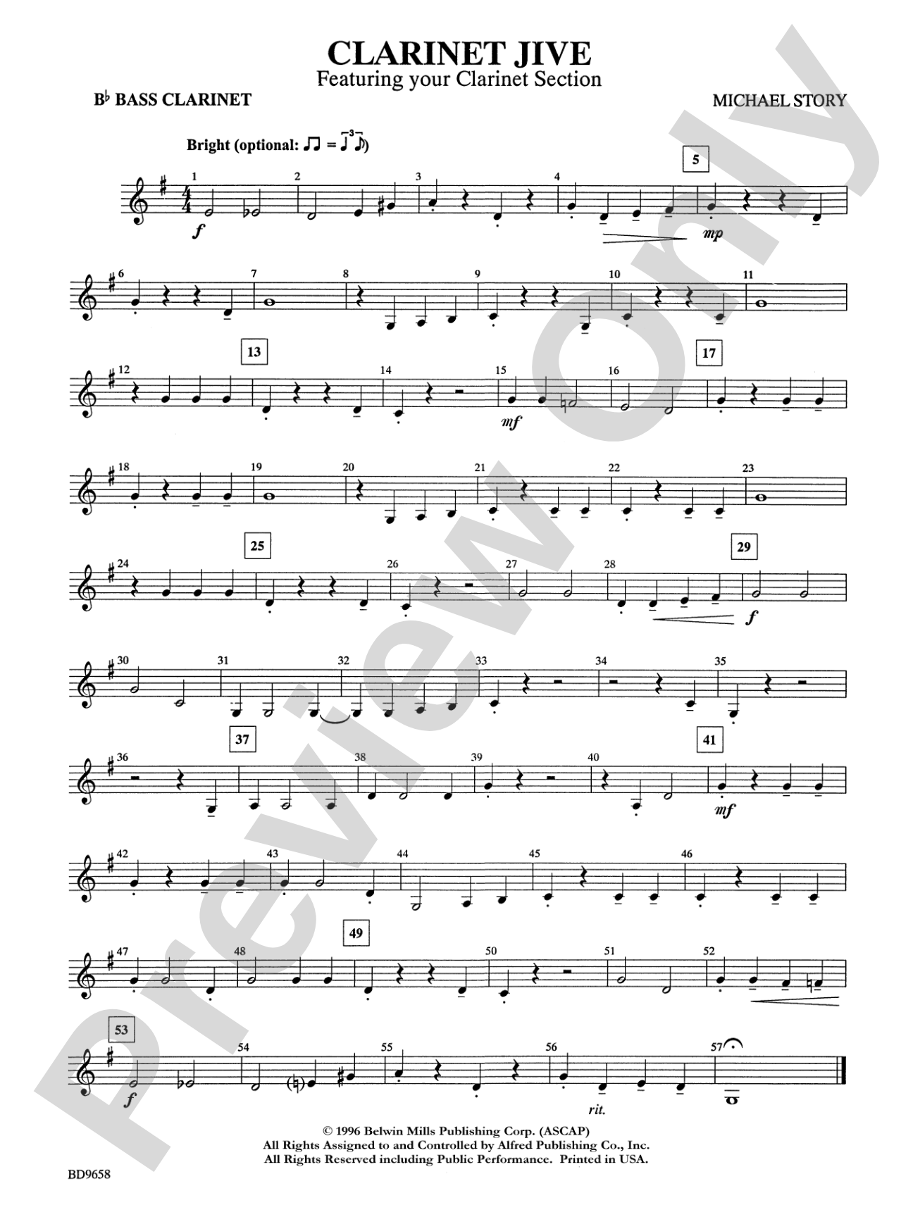Clarinet Jive: B-flat Bass Clarinet