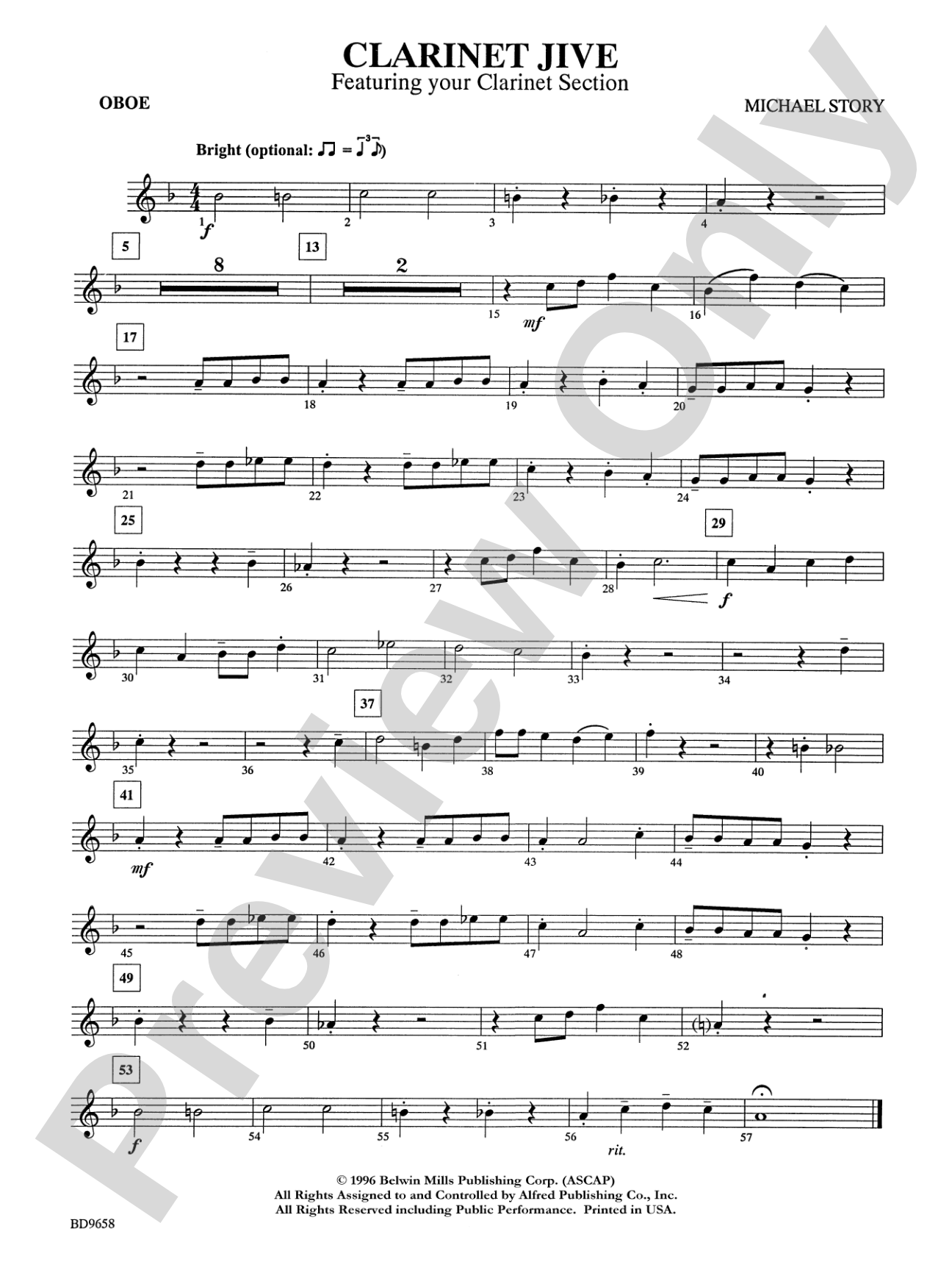 Clarinet Jive: Oboe