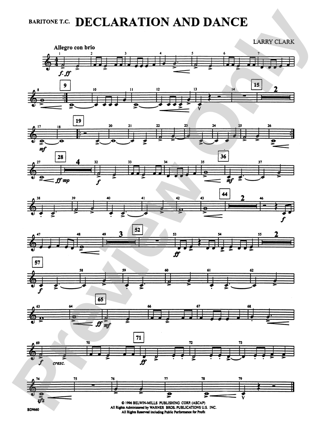 Declaration and Dance: Baritone T.C.