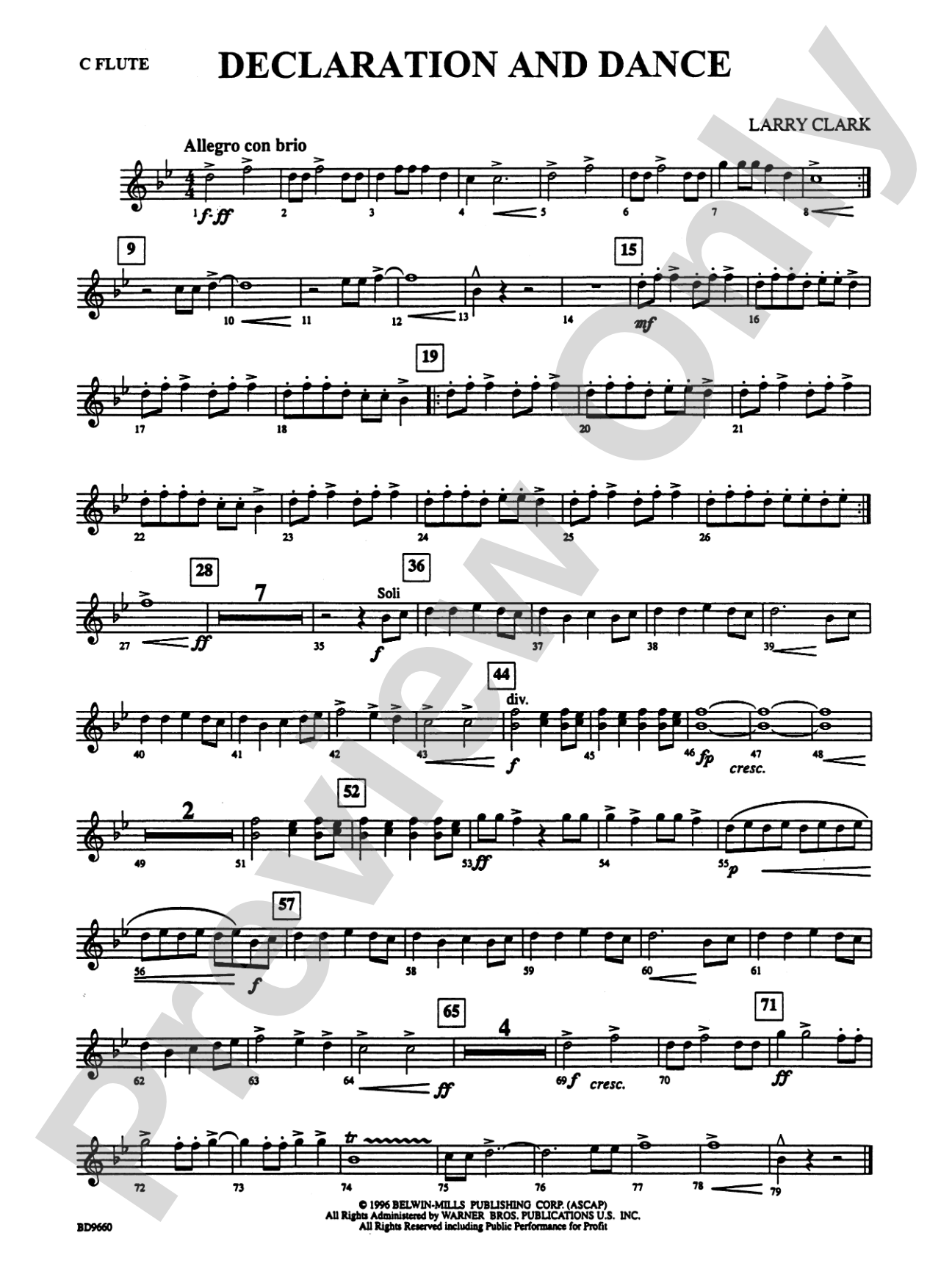 Declaration and Dance: Flute