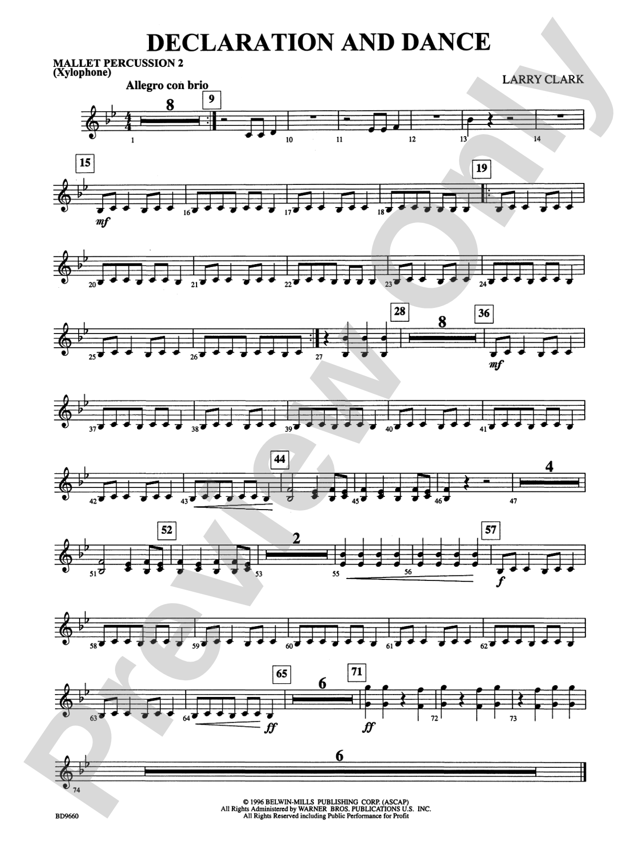 Declaration and Dance: 2nd Mallet Percussion