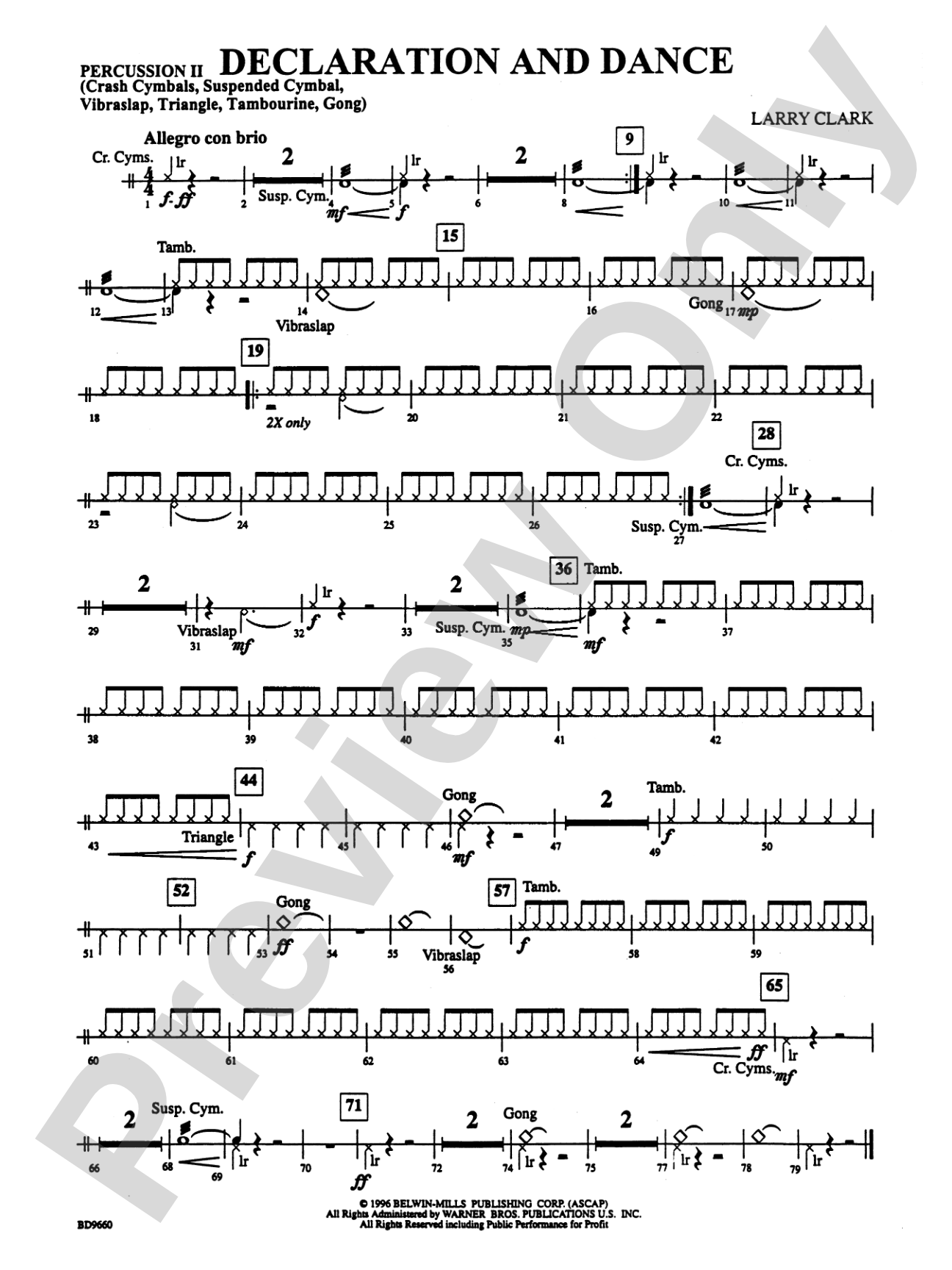 Declaration and Dance: 2nd Percussion