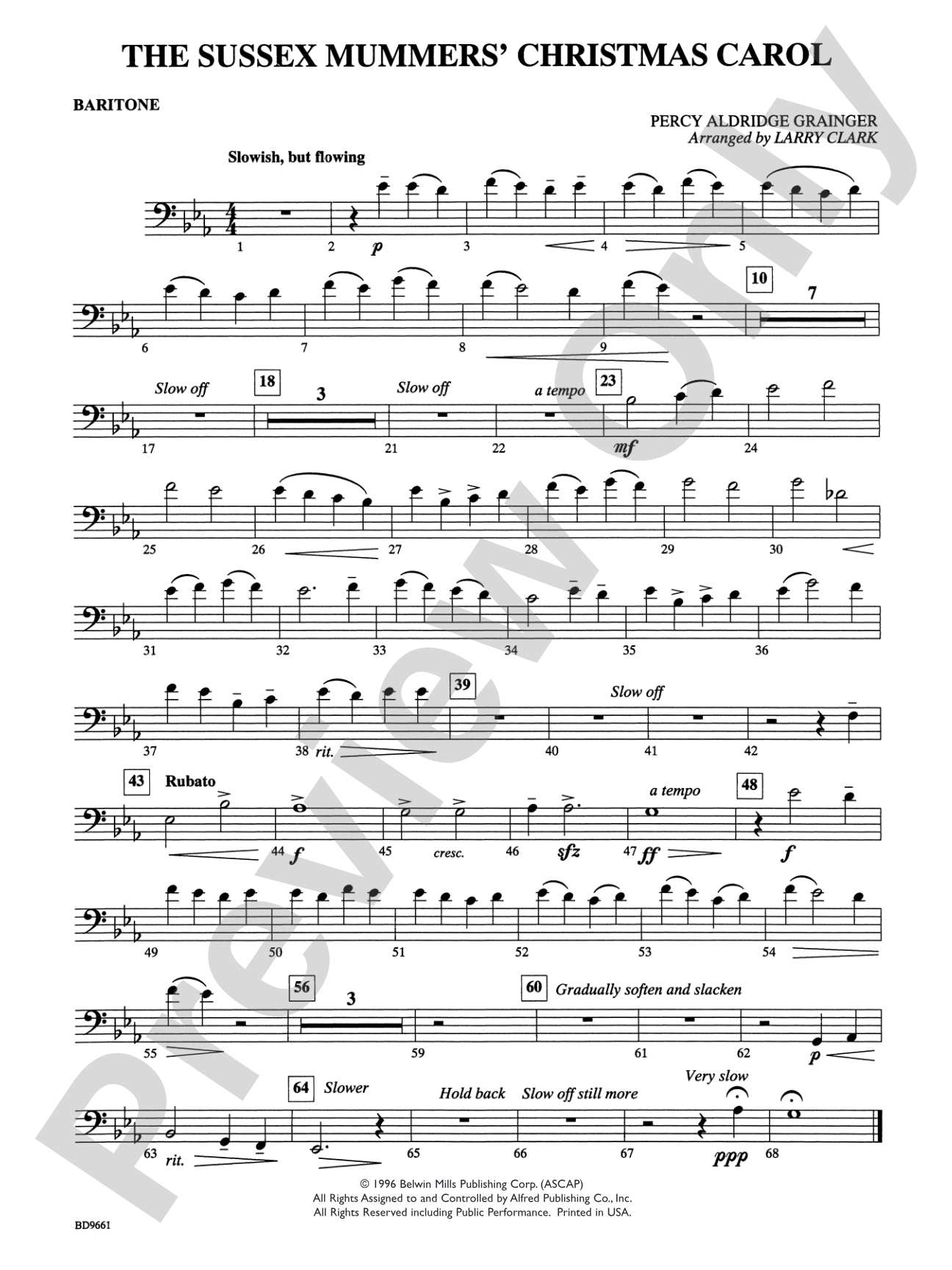 The Sussex Mummers' Christmas Carol: Baritone B.C.