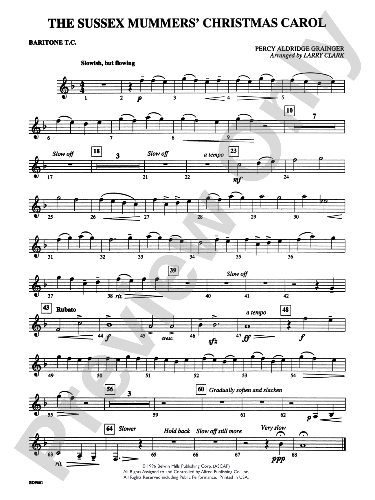The Sussex Mummers' Christmas Carol: Baritone T.C.