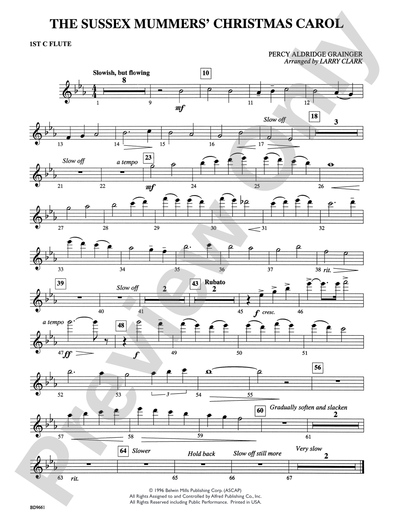 The Sussex Mummers' Christmas Carol: Flute