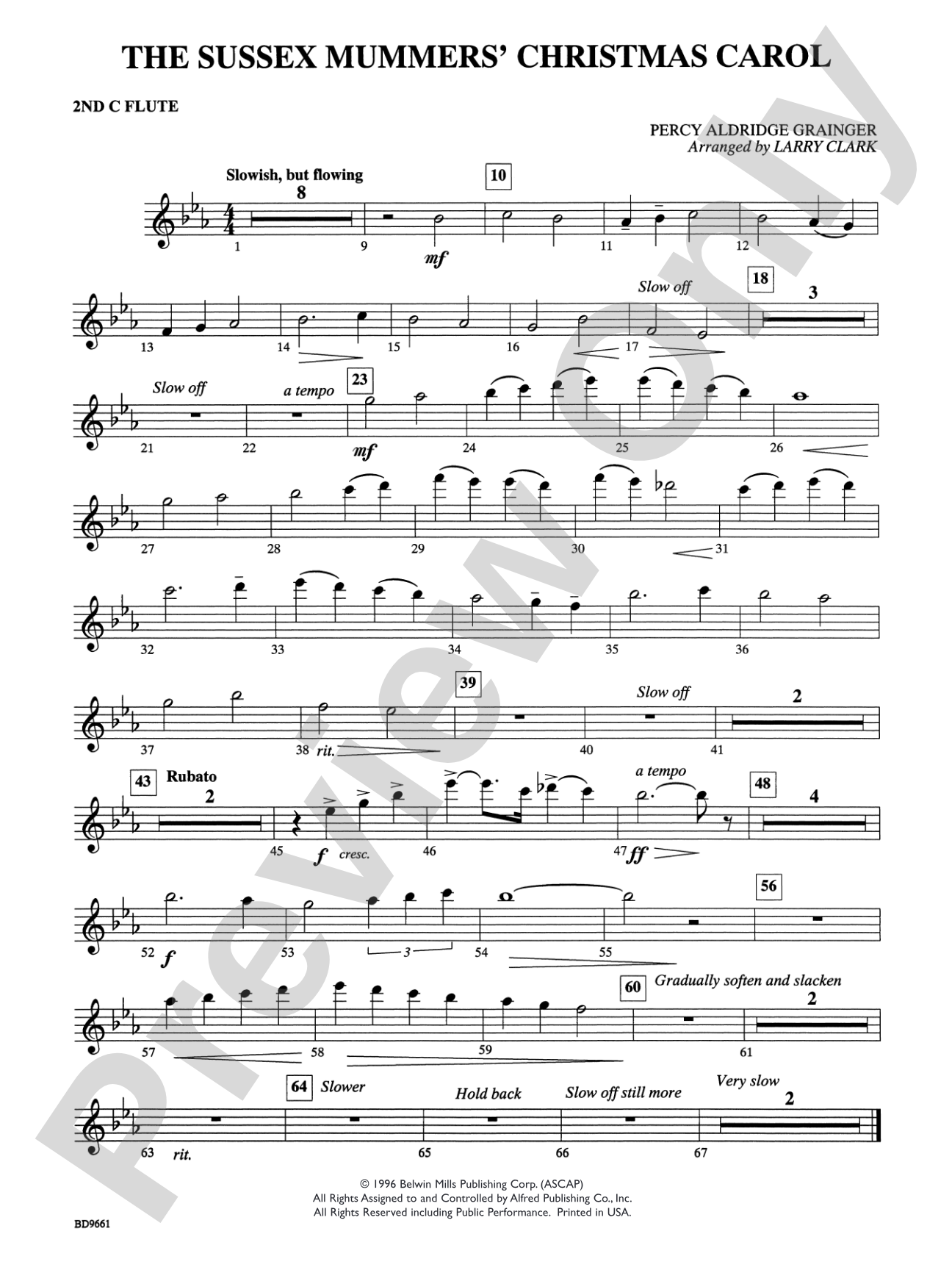 The Sussex Mummers' Christmas Carol: 2nd Flute