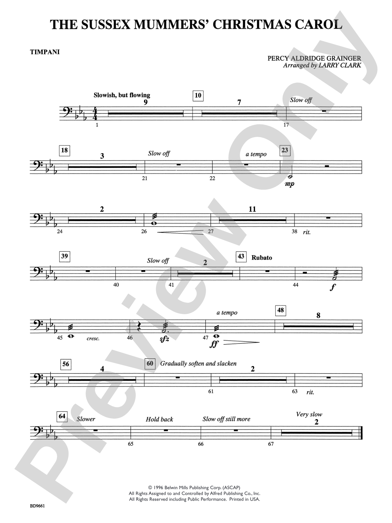 The Sussex Mummers' Christmas Carol: Timpani