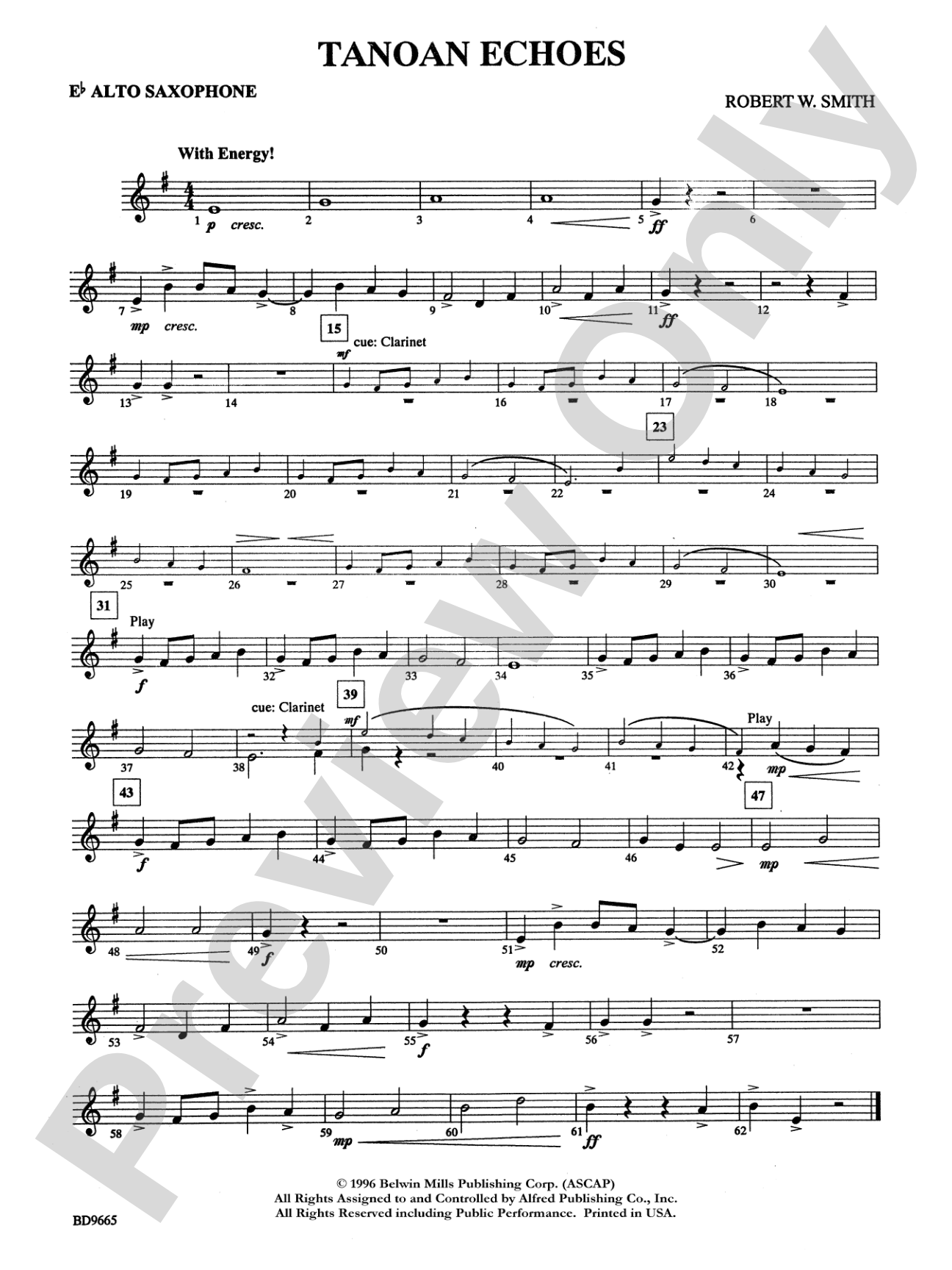 Tanoan Echoes: E-flat Alto Saxophone