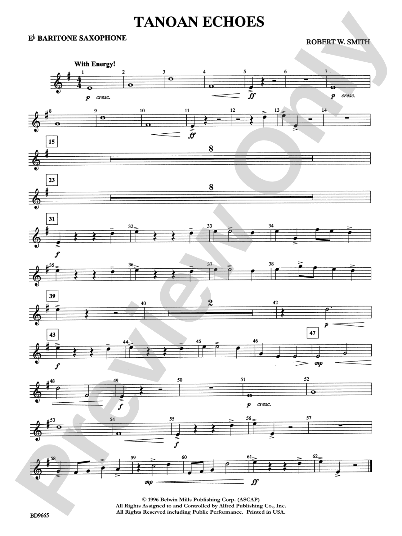 Tanoan Echoes: E-flat Baritone Saxophone