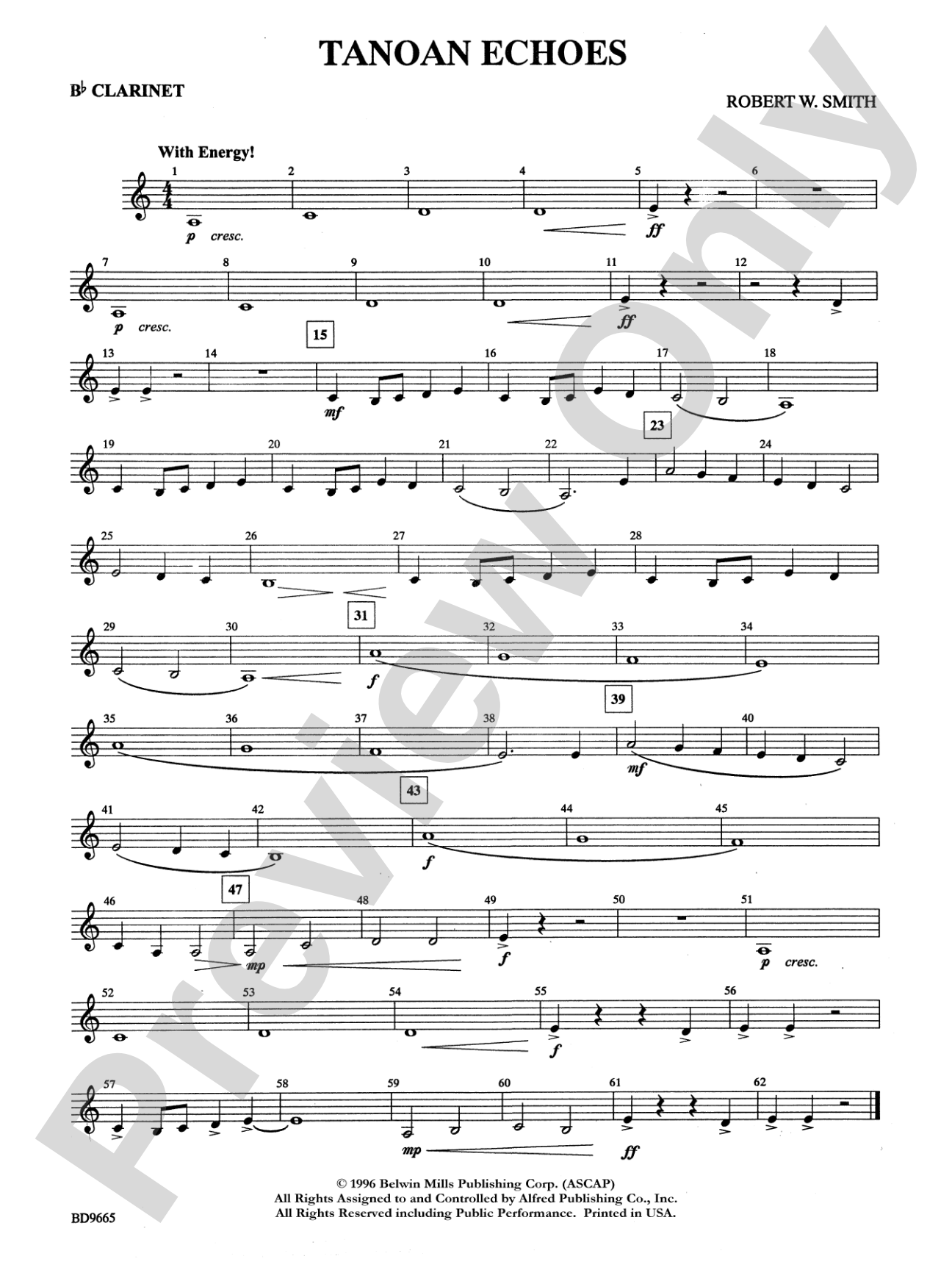 Tanoan Echoes: 1st B-flat Clarinet