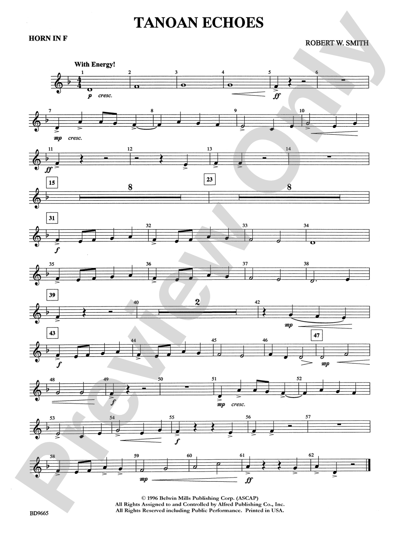 Tanoan Echoes: 1st F Horn
