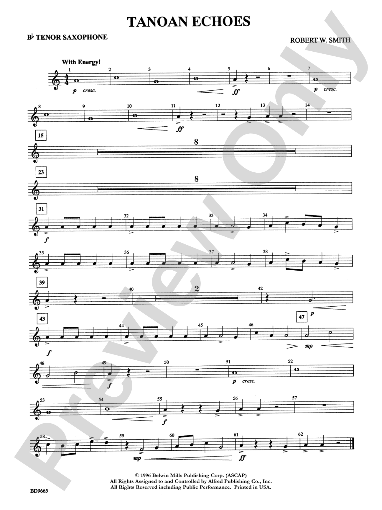 Tanoan Echoes: B-flat Tenor Saxophone