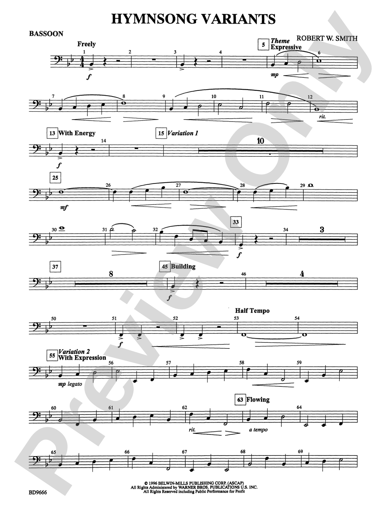 Hymnsong Variants: Bassoon