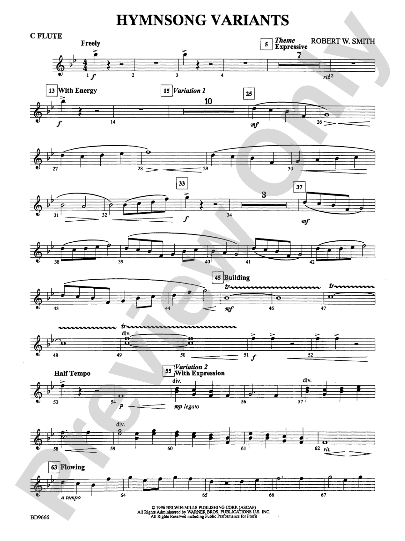 Hymnsong Variants: Flute