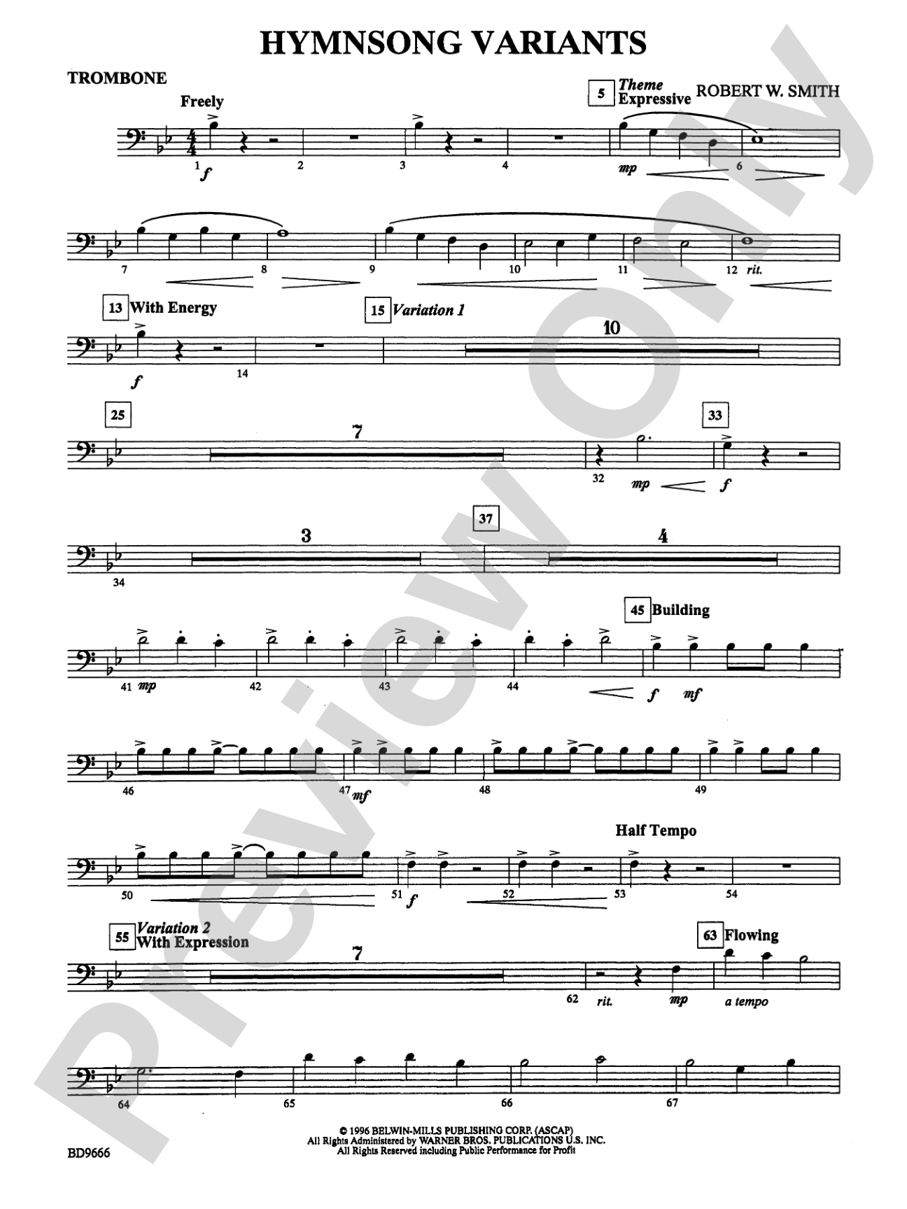Hymnsong Variants: 1st Trombone