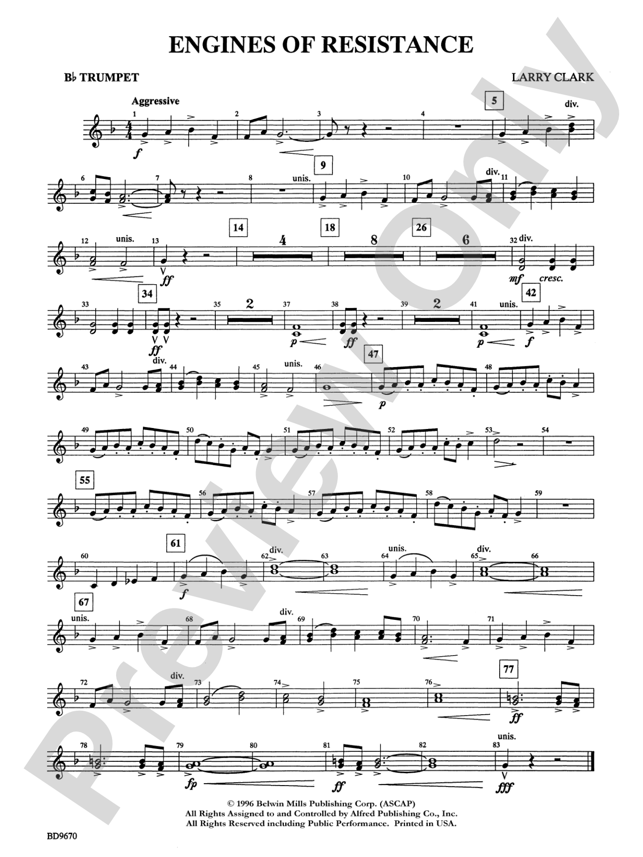 Engines of Resistance: 1st B-flat Trumpet