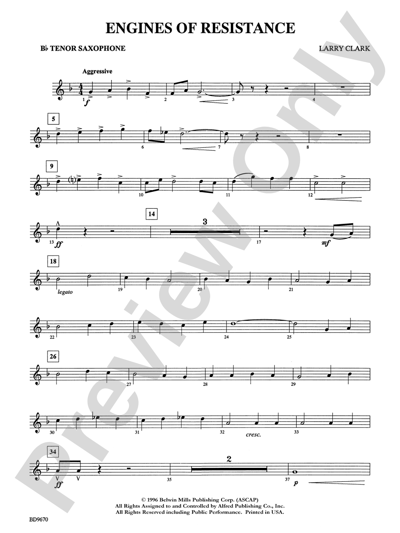 Engines of Resistance: B-flat Tenor Saxophone