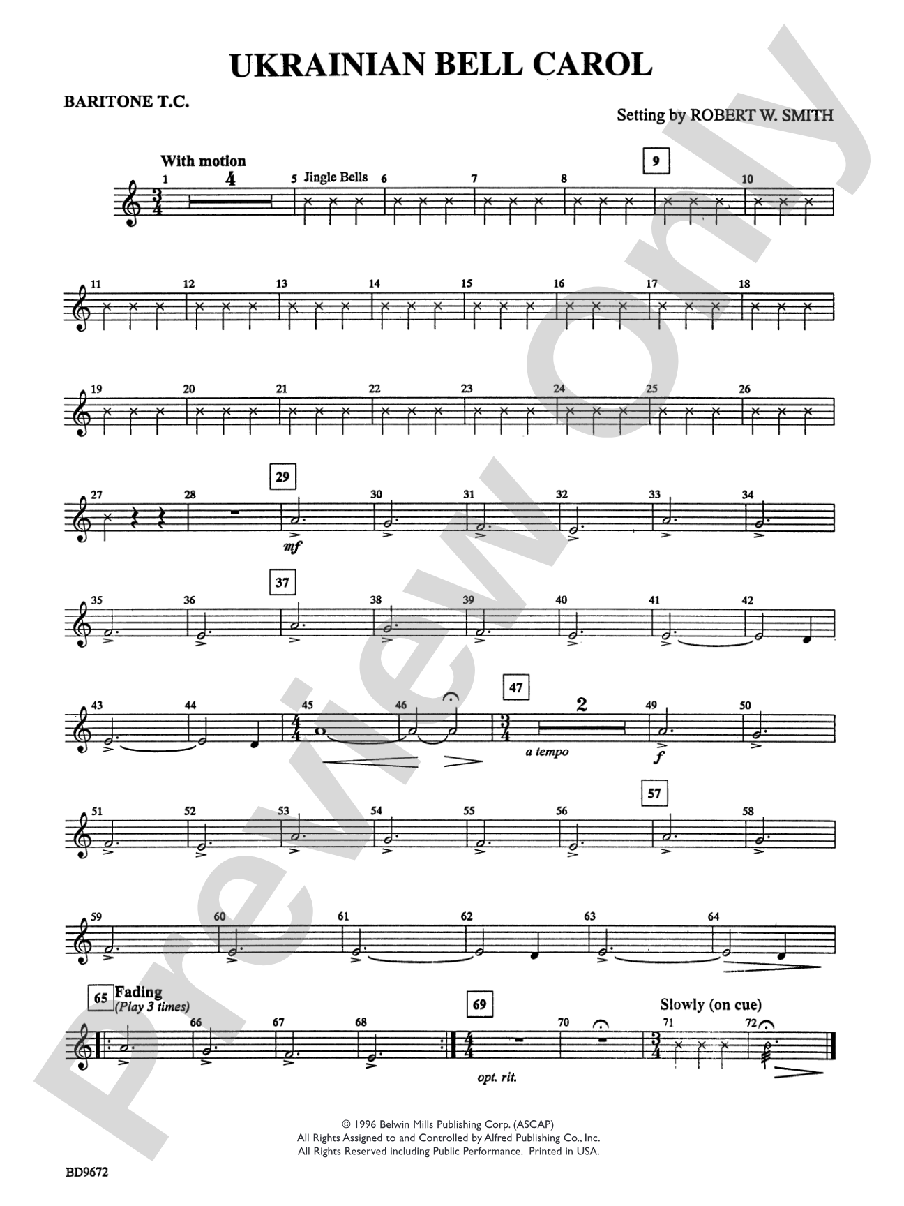 Ukrainian Bell Carol: Baritone T.C.