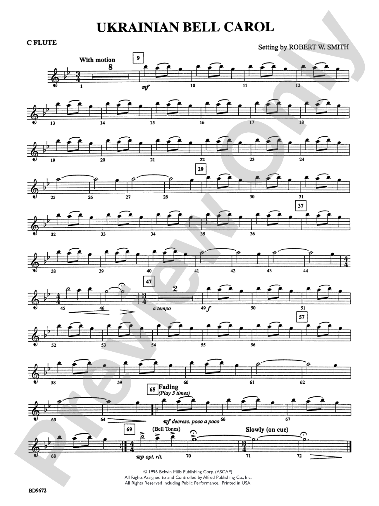 Ukrainian Bell Carol: Flute
