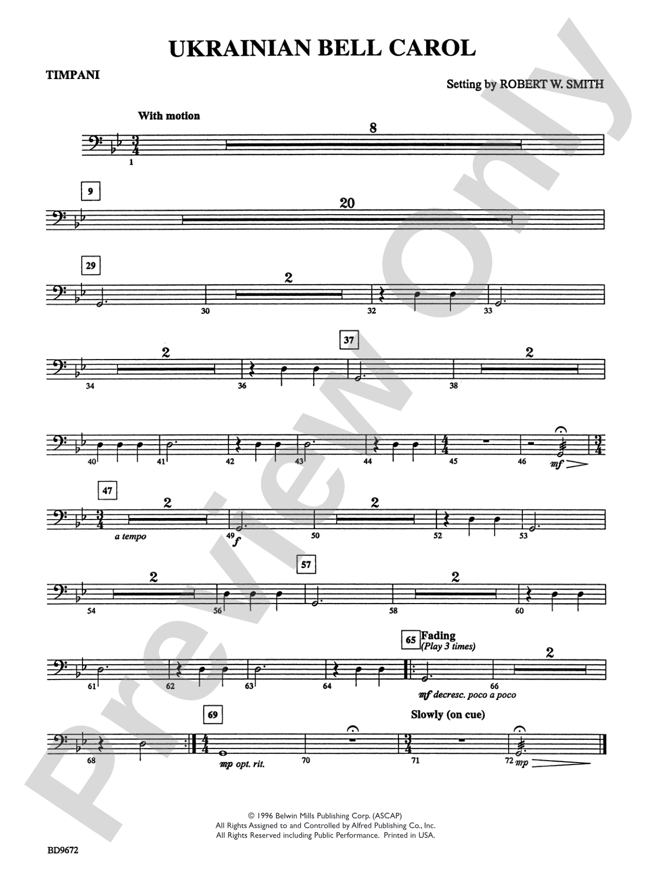 Ukrainian Bell Carol: Timpani
