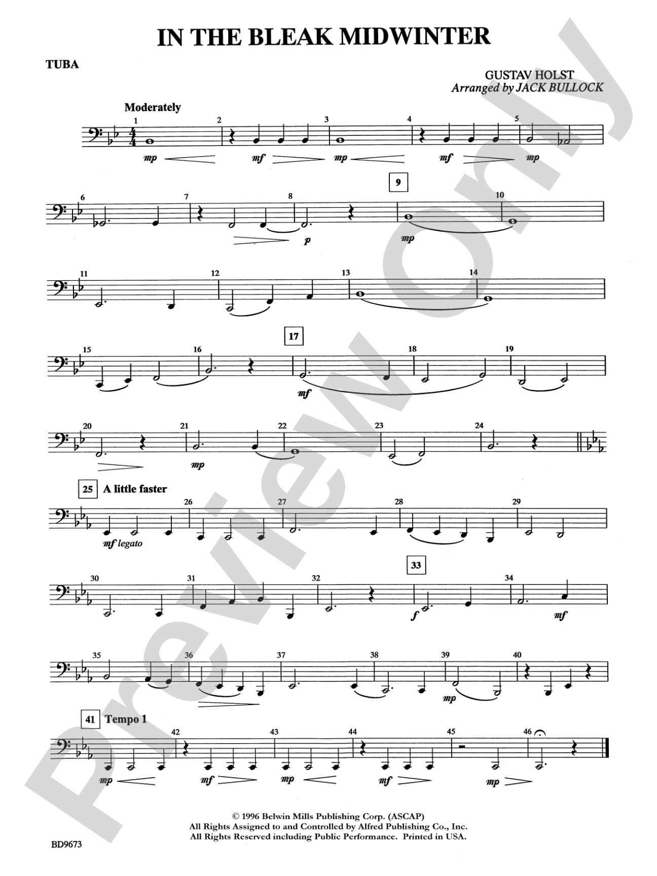 In the Bleak Midwinter: Tuba
