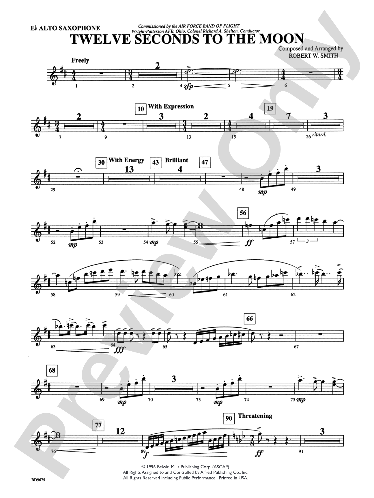 Twelve Seconds to the Moon: E-flat Alto Saxophone