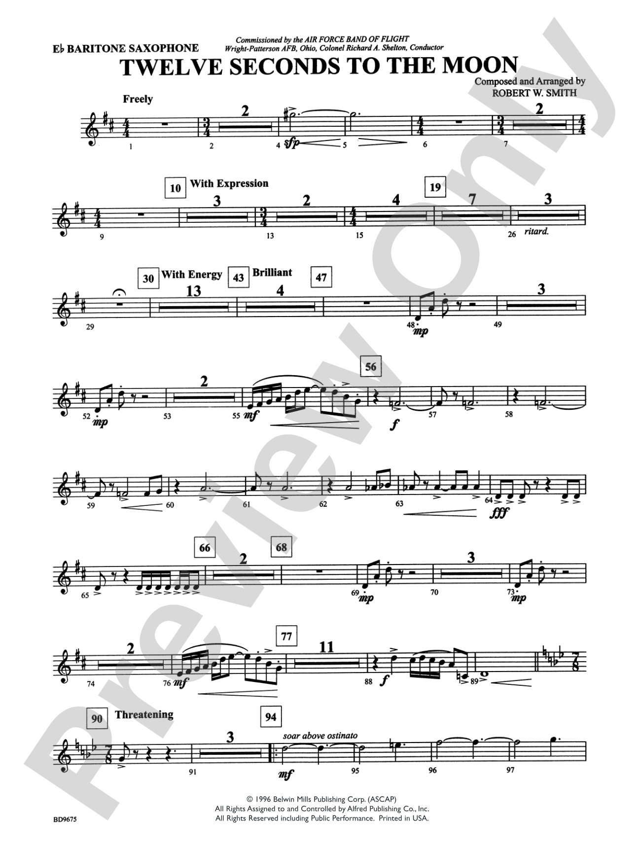 Twelve Seconds to the Moon: E-flat Baritone Saxophone